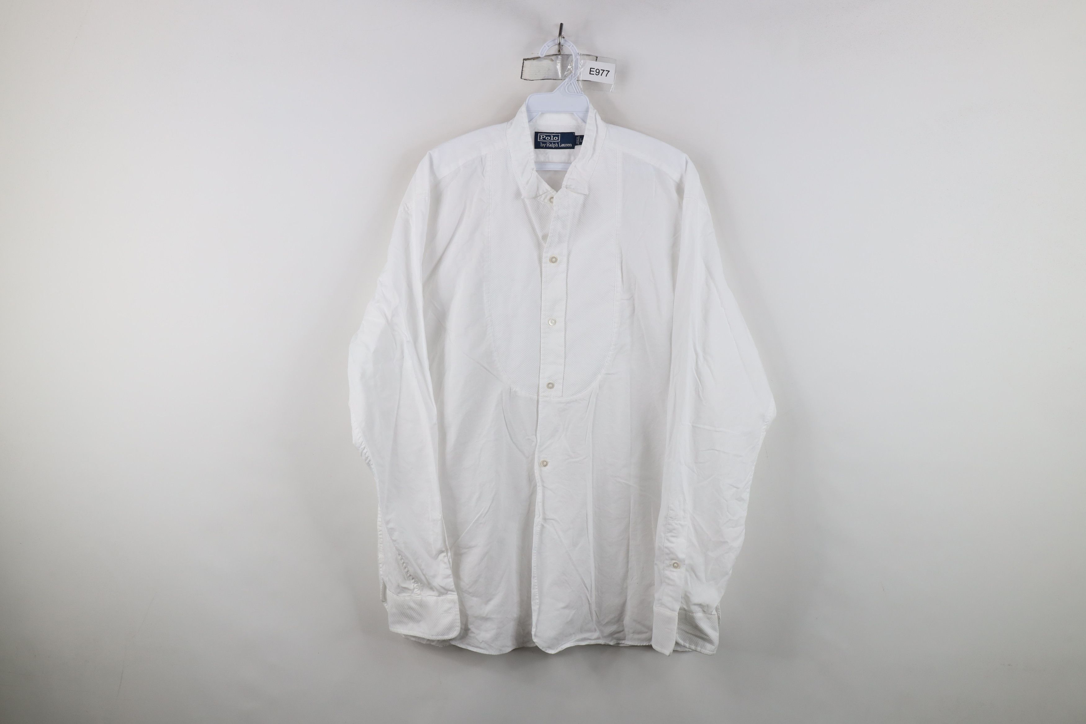 Ralph Lauren Vintage 90s Ralph Lauren Tuxedo Button Dress Shirt White Size US L / EU 52-54 / 3 - 1 Thumbnail