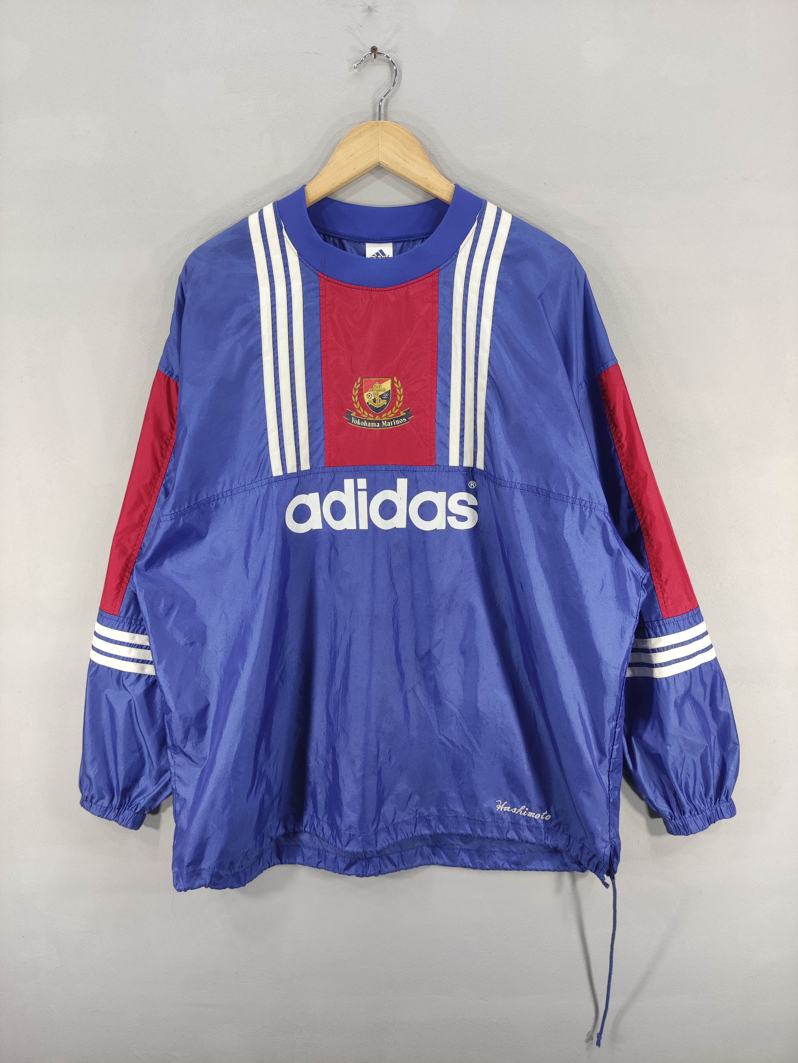 Adidas Vintage Adidas Yokohama Marinos Thin Windbreaker Jumper Size US XL / EU 56 / 4 - 1 Thumbnail
