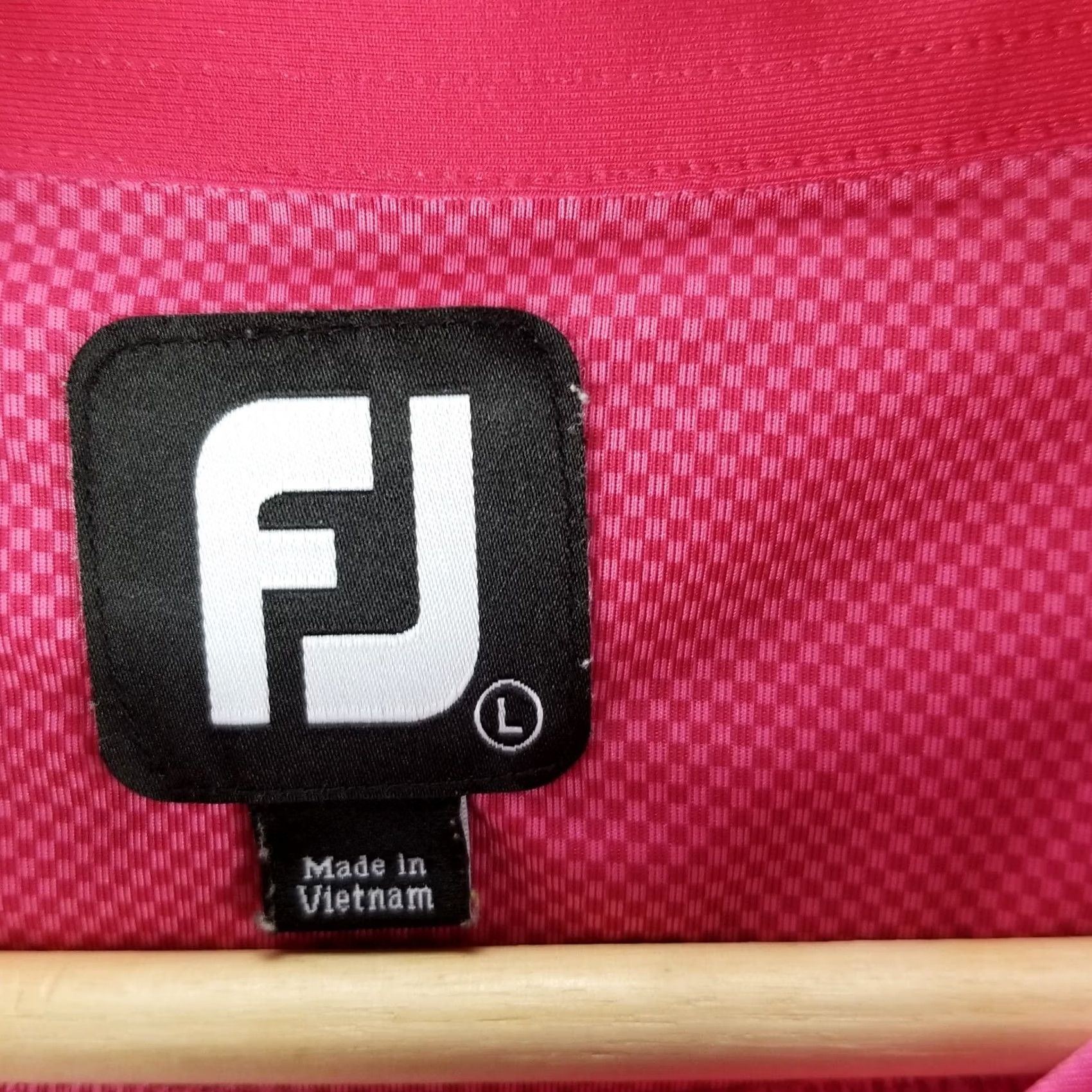 Footjoy FOOTJOY GOLF POLO SHIRT L LARGE PINK SQUARE CHECK PRODRY PERFORMANCE TCC Size US L / EU 52-54 / 3 - 3 Thumbnail