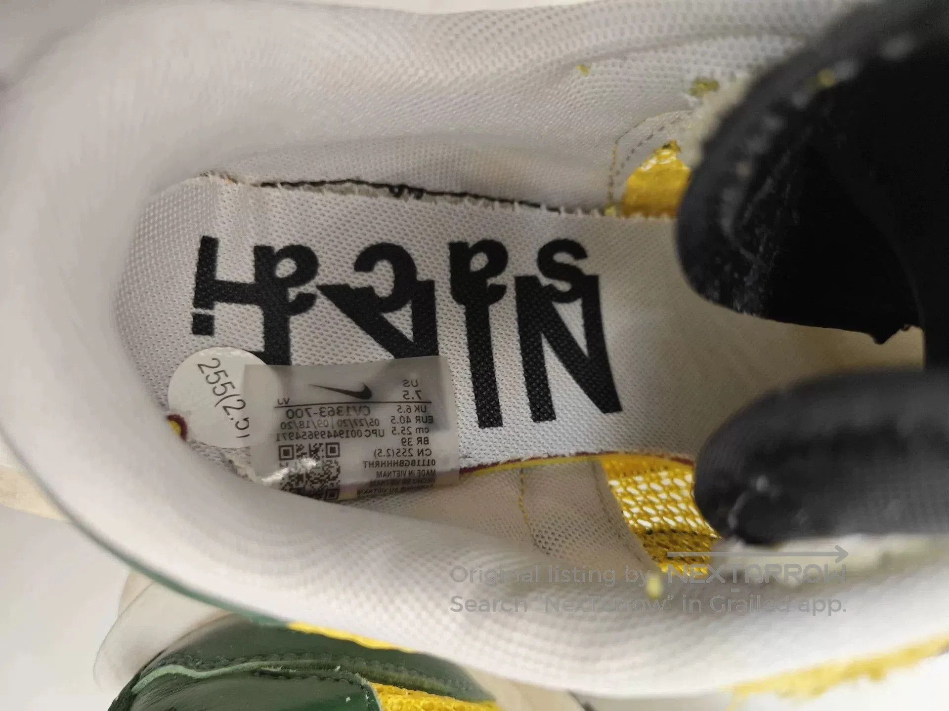 Nike Sacai x Nike VaporWaffle Tour Yellow. Size US 7.5 / EU 40-41 - 6 Thumbnail