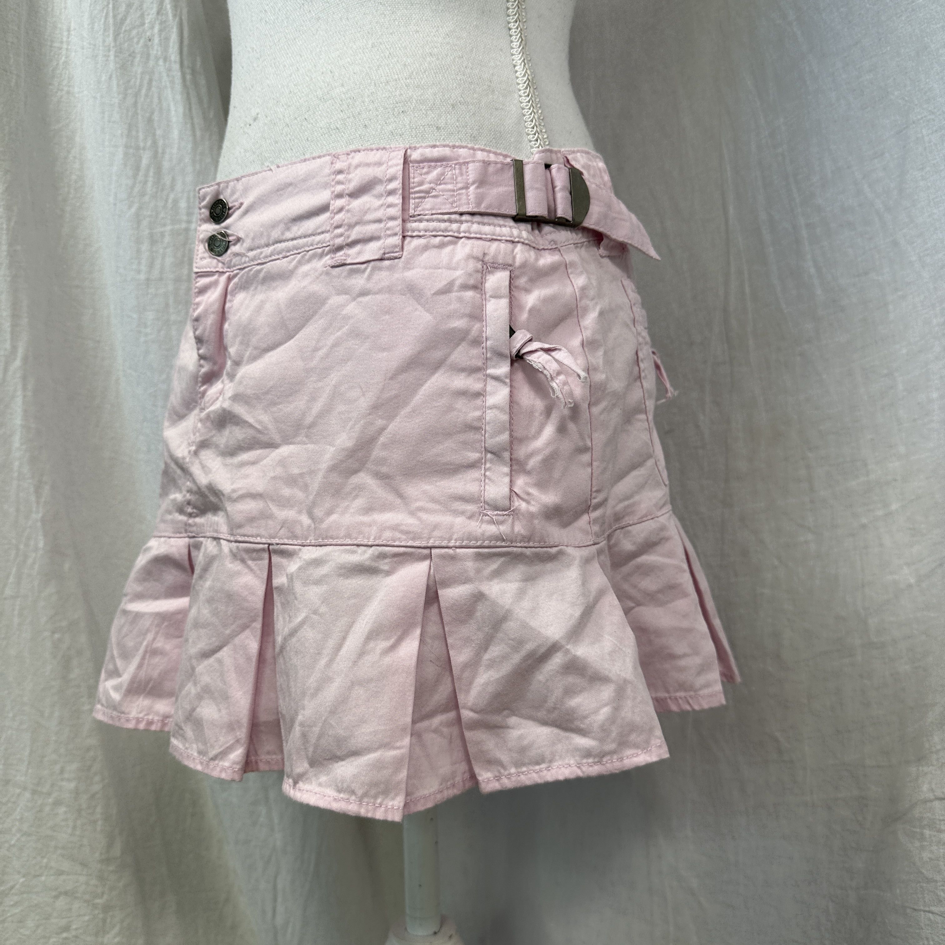Vintage Vintage Coquette Preppy Baby Pink Pleated Mini Skirt Y2K Size 28" / US 6 / IT 42 - 6 Thumbnail