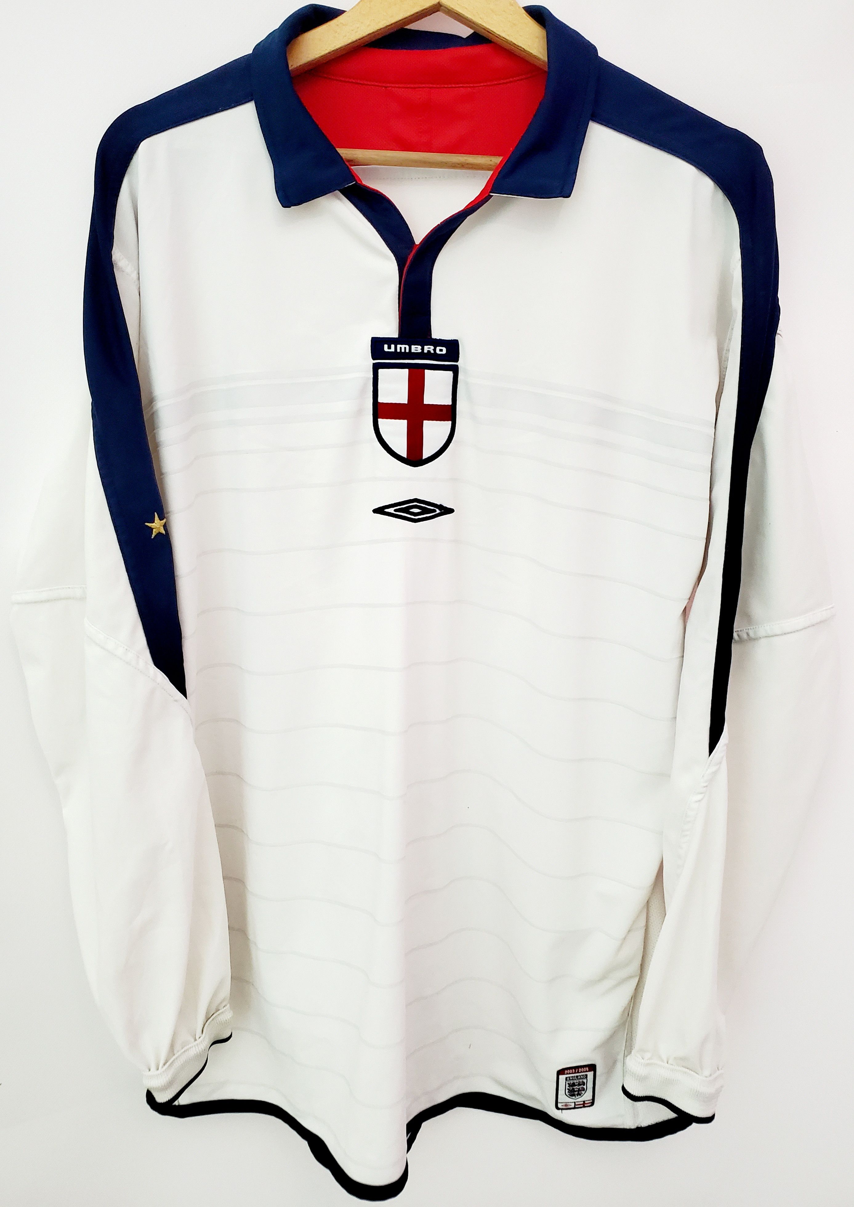 England 2003-05 Home Shirt Reversible Long Sleeve size L