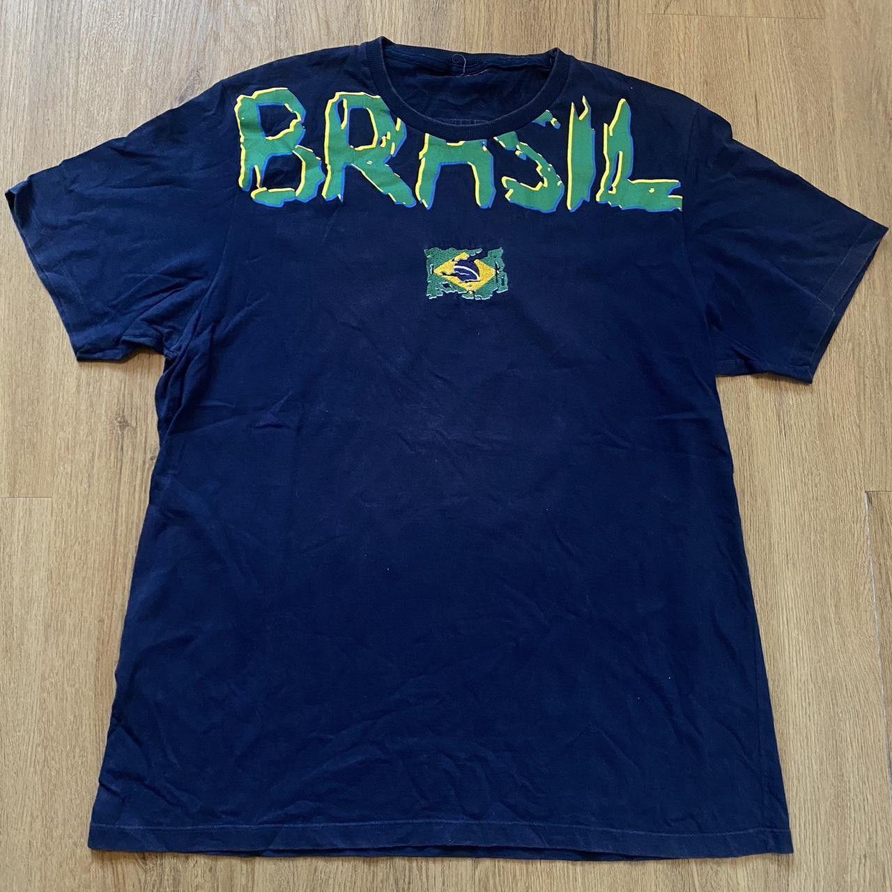 Other Navy and green Brazil t-shirt Big Print Vintage y2k Size US L / EU 52-54 / 3 - 1 Thumbnail