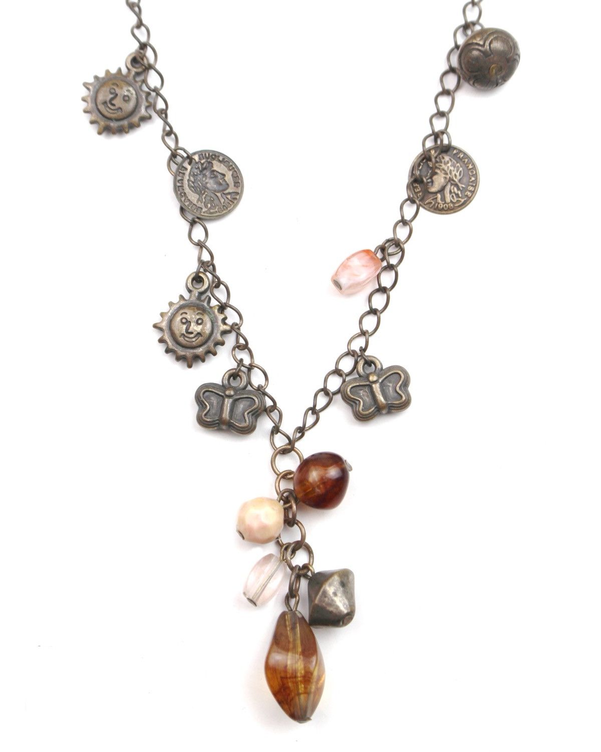 Hysteric Glamour 2000S JAPANESE MADE SUNFACE & ROMAN COIN CHARM DROP NECKLACE Size ONE SIZE - 2 Thumbnail
