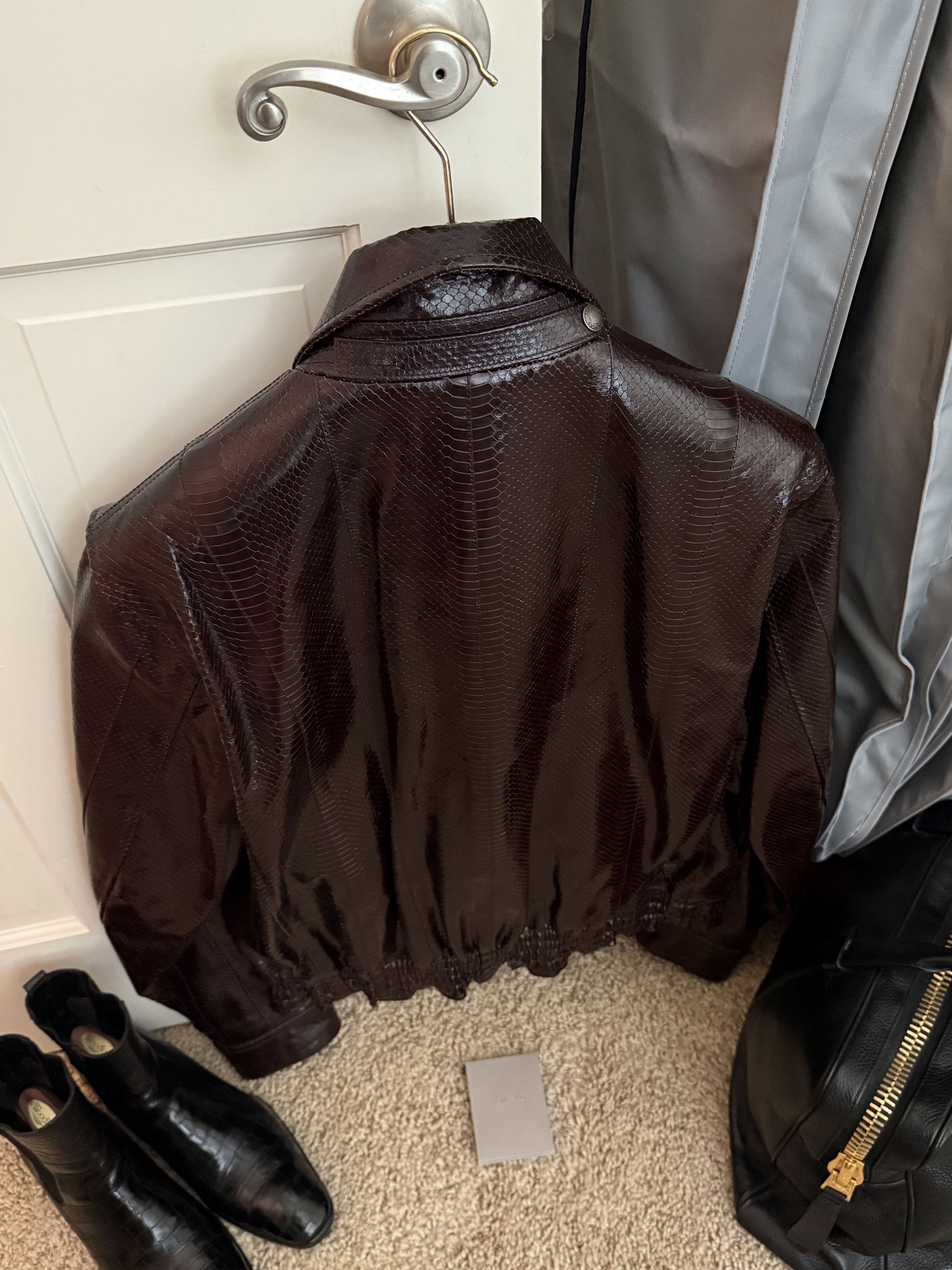 Tom Ford Fits smaller, Ultimate NWT $10,700 w/tax Python Jacket Size US XL / EU 56 / 4 - 5 Thumbnail
