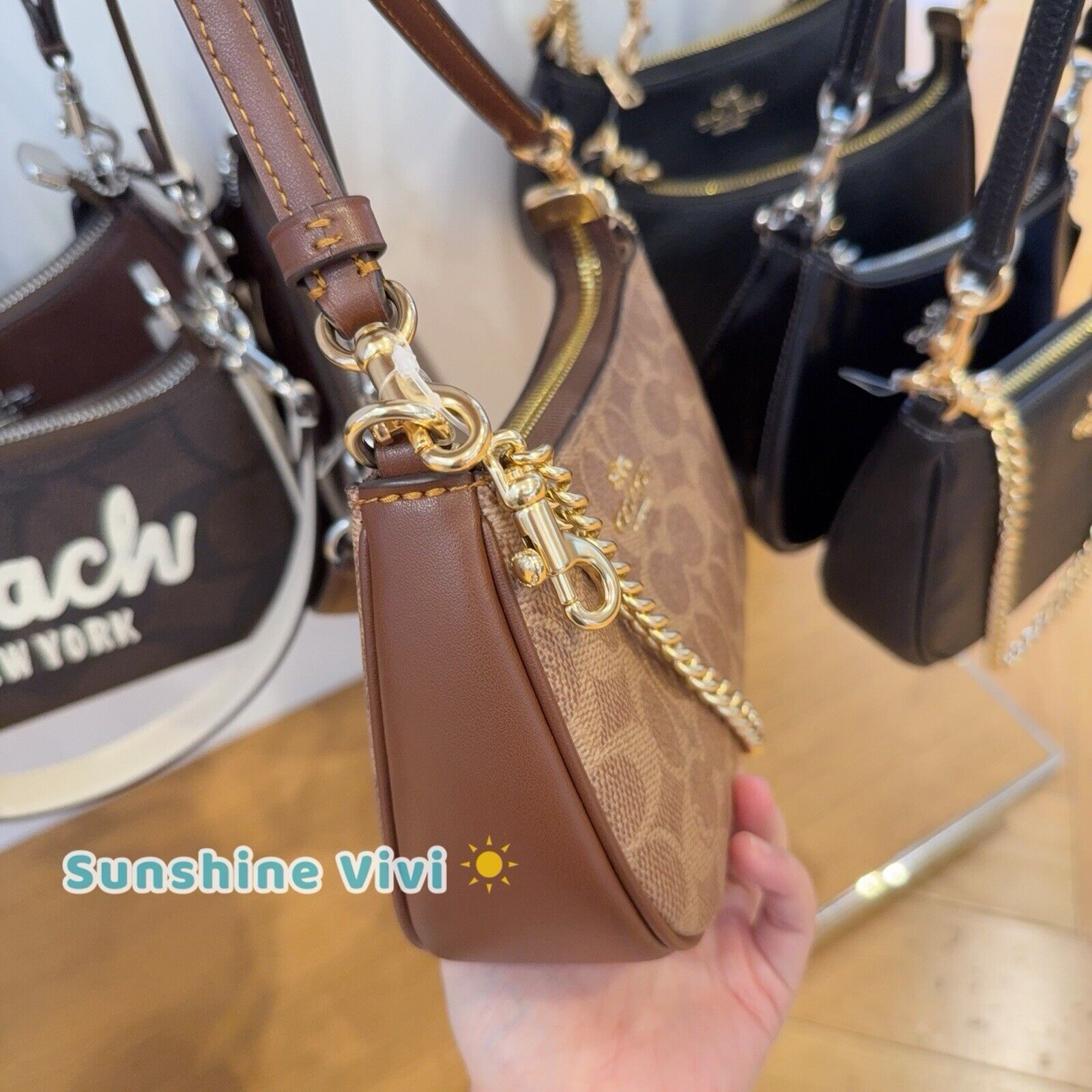 Coach NWT COACH Teri Mini Crossbody Bag CW323 Tan/Brown Size ONE SIZE - 2 Thumbnail