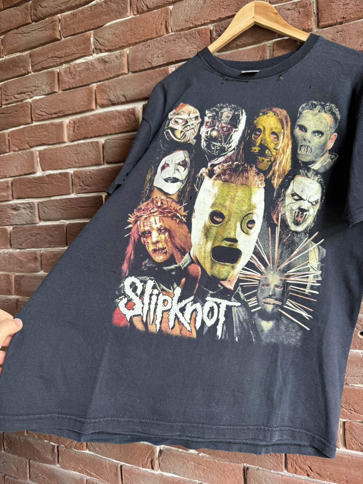 Band Tees Rare Vintage 00s Slipknot Masks Numetal Band Tee Y2K M Size US L / EU 52-54 / 3 - 6 Thumbnail