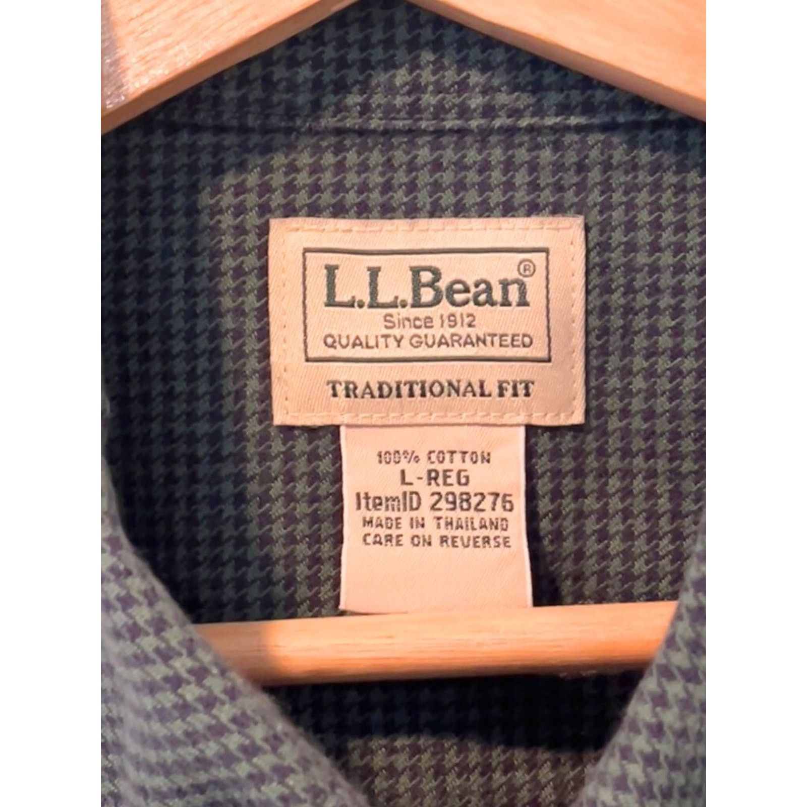 L.L. Bean LL Bean Large Houndstooth Button Down Shirt Traditional Fit Size US L / EU 52-54 / 3 - 4 Thumbnail