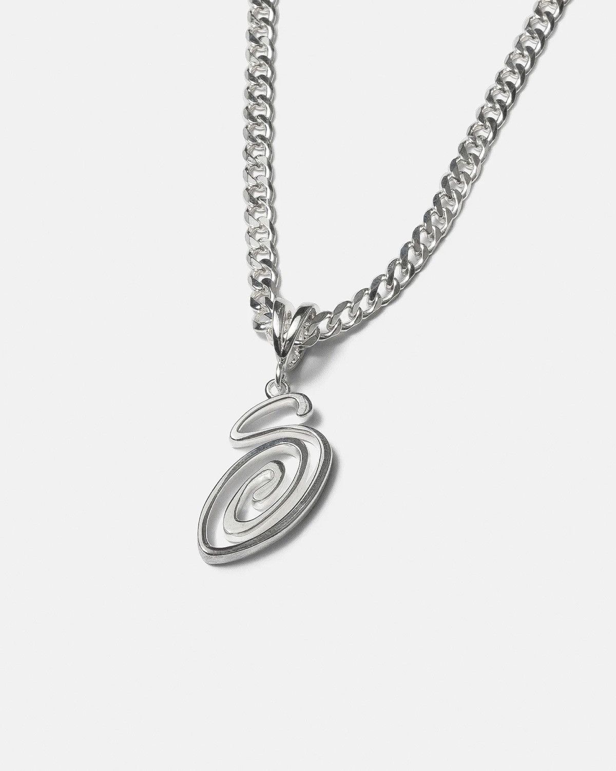 Stussy SWIRLY S CHAIN STERLING 925 SILVER Jewelry Necklace