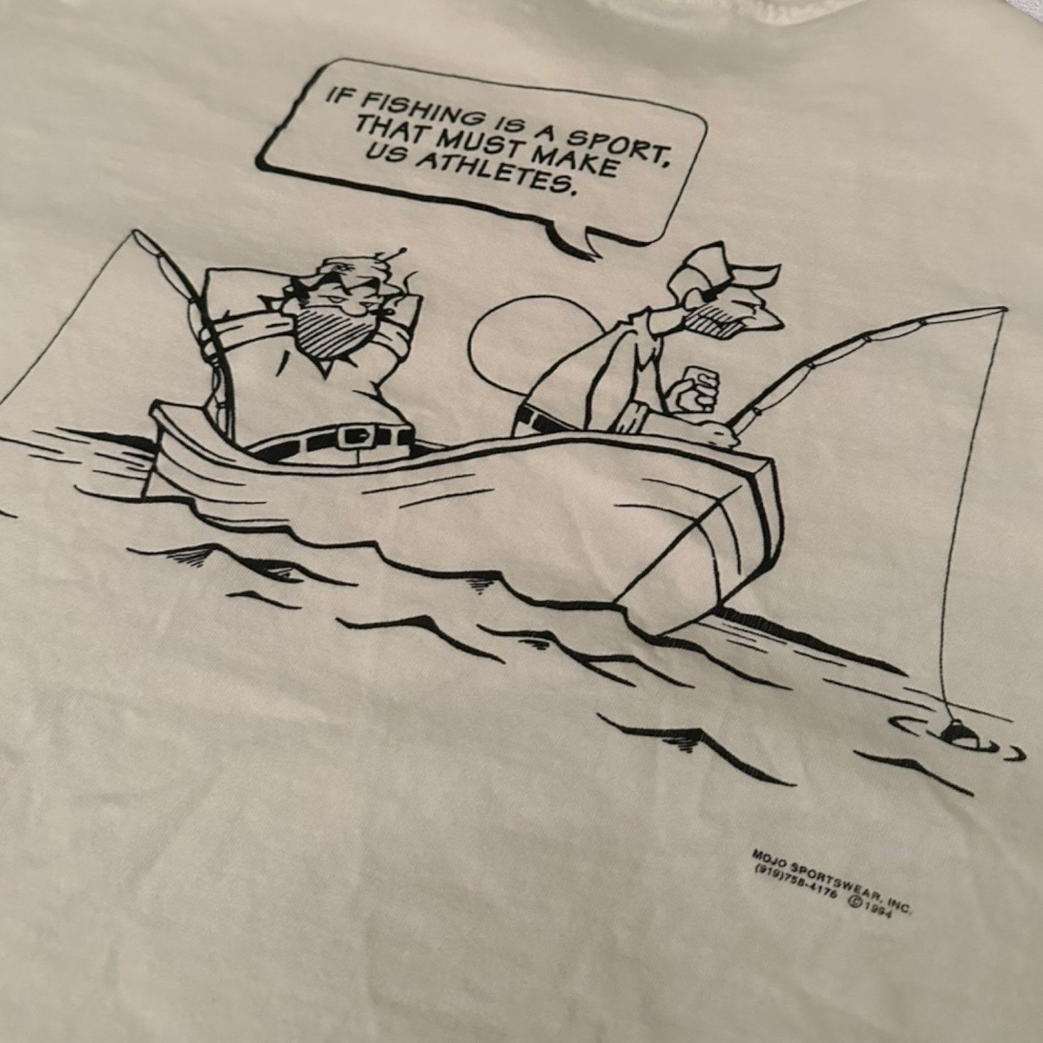 Hanes 1994 Is fishing is a sport that must make us athletes comic Size US XL / EU 56 / 4 - 3 Thumbnail