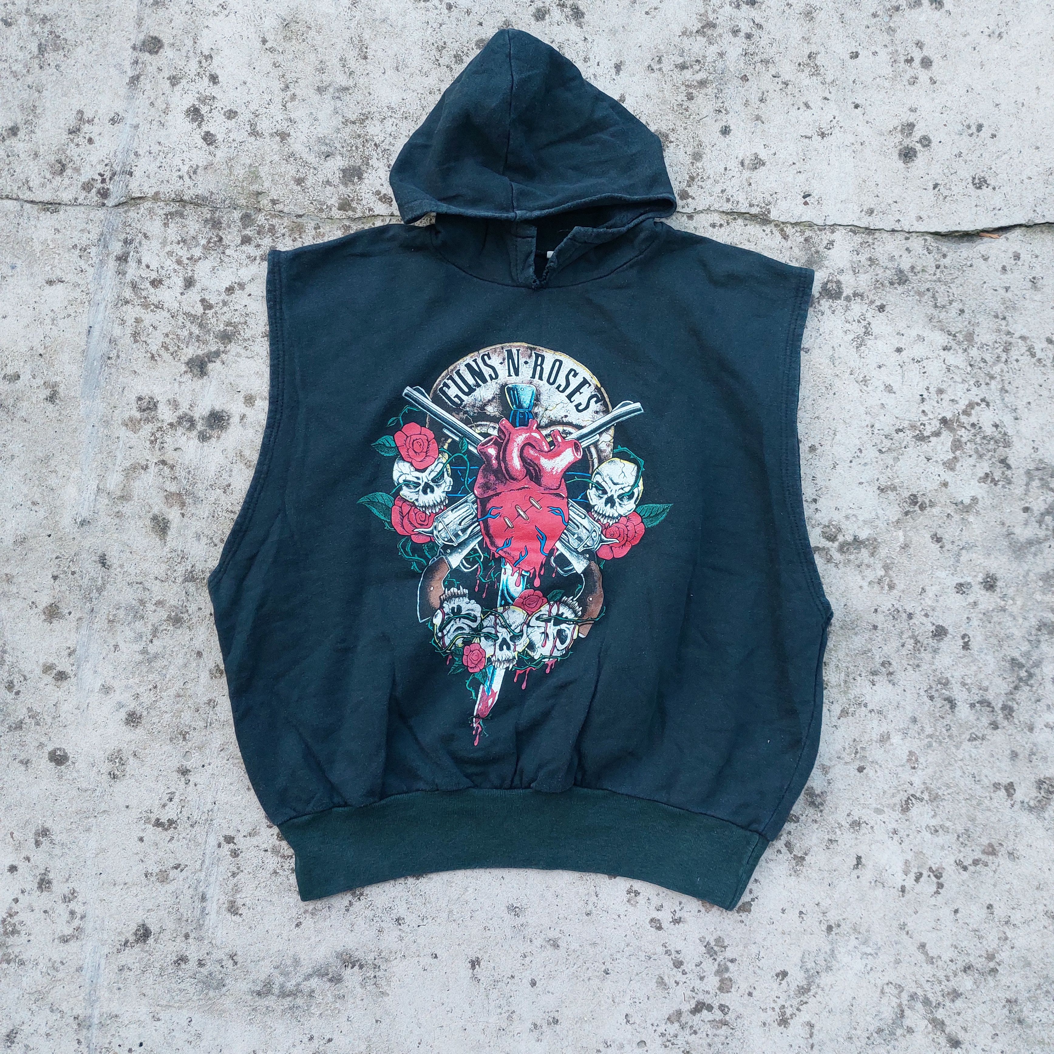 guns n roses vest hoodie vintage sleeveless
