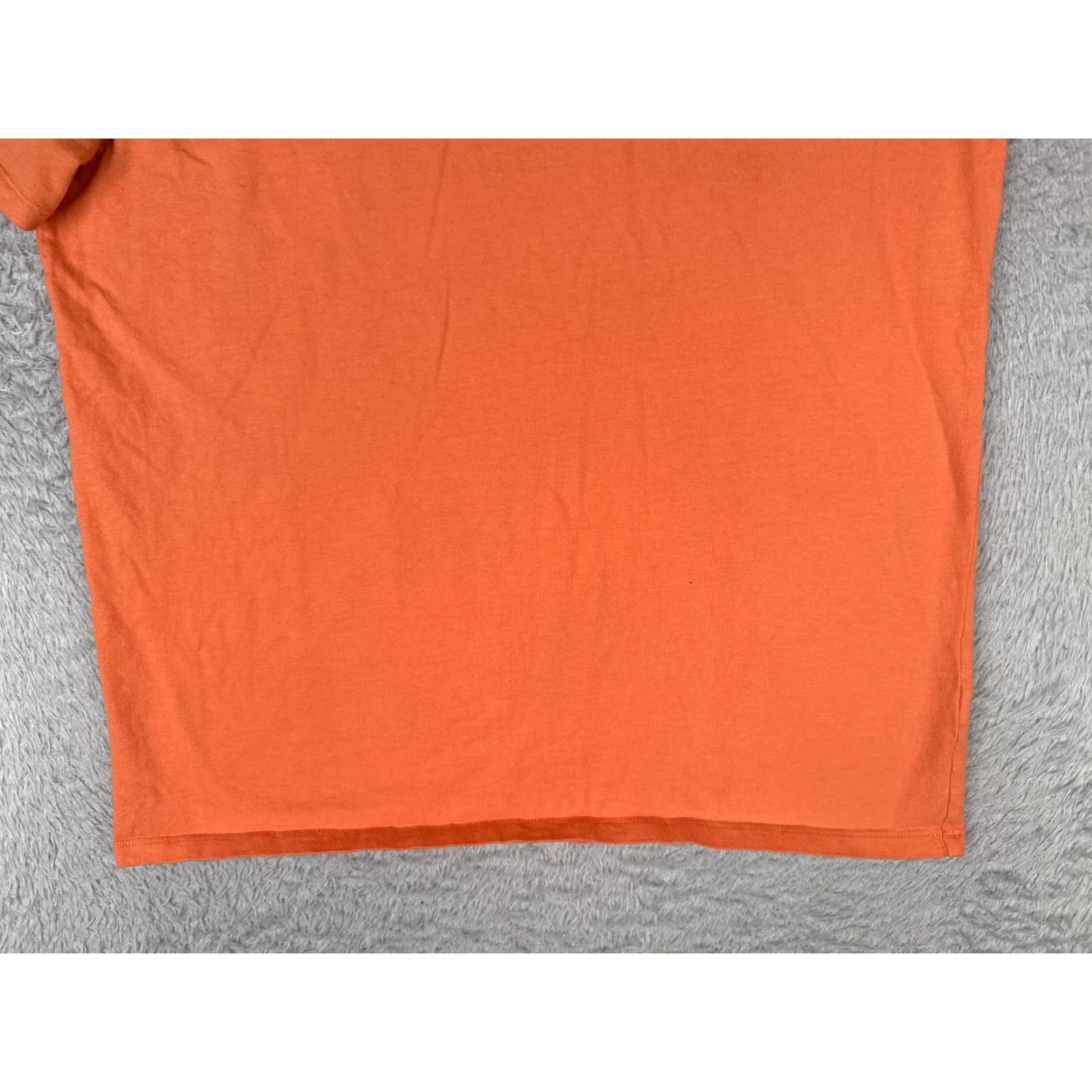 Tommy Hilfiger Tommy Hilfiger Shirt Adult Medium Orange V-Neck Cotton Blend Short Sleeve Size M / US 6-8 / IT 42-44 - 5 Thumbnail