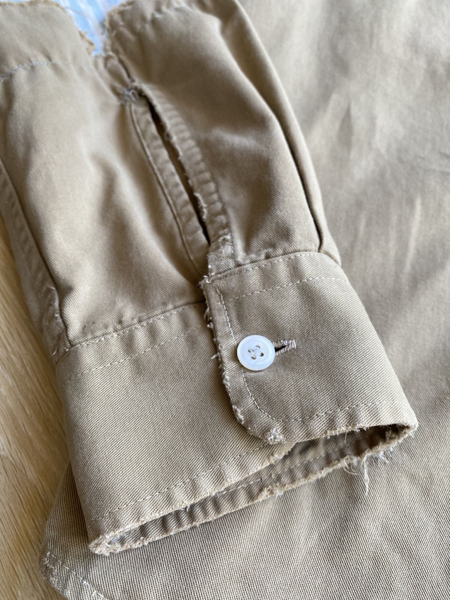 Kapital Repair Work Shirt - Khaki Twill Size US M / EU 48-50 / 2 - 13 Thumbnail