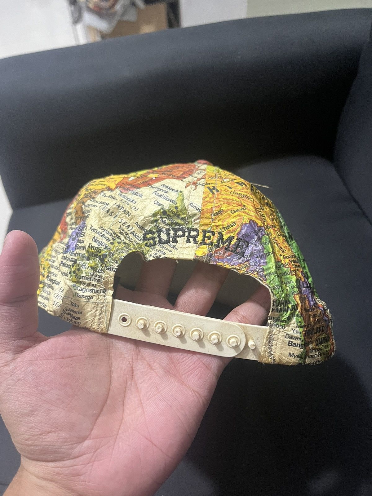 Supreme SUPREME SS12 MONDE CARTE CASQUETTE VINTAGE 5 PANEL Size ONE SIZE - 3 Thumbnail
