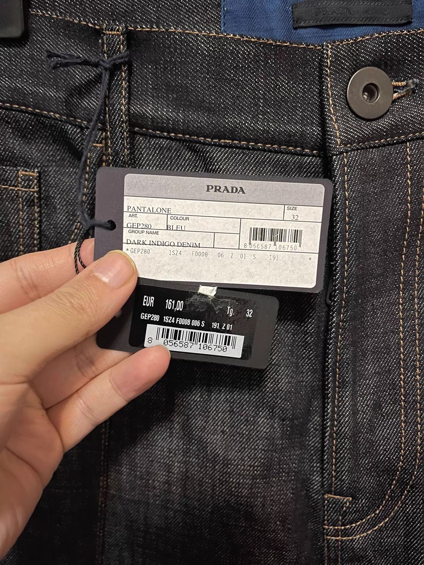 Prada Prada Raw Loose Fit Denim Jeans 32 Size US 32 / EU 48 - 9 Thumbnail