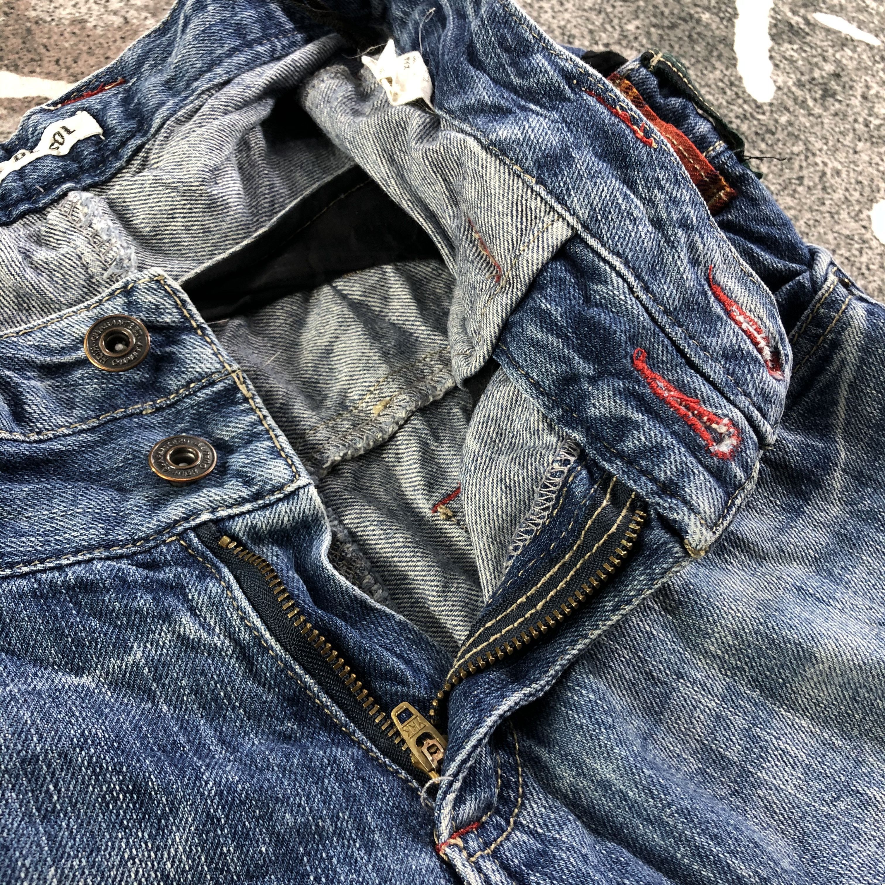 Japanese Brand Vintage Japanese Brand Faded Double Waist Jeans KJ1965 Size US 28 / EU 44 - 6 Thumbnail