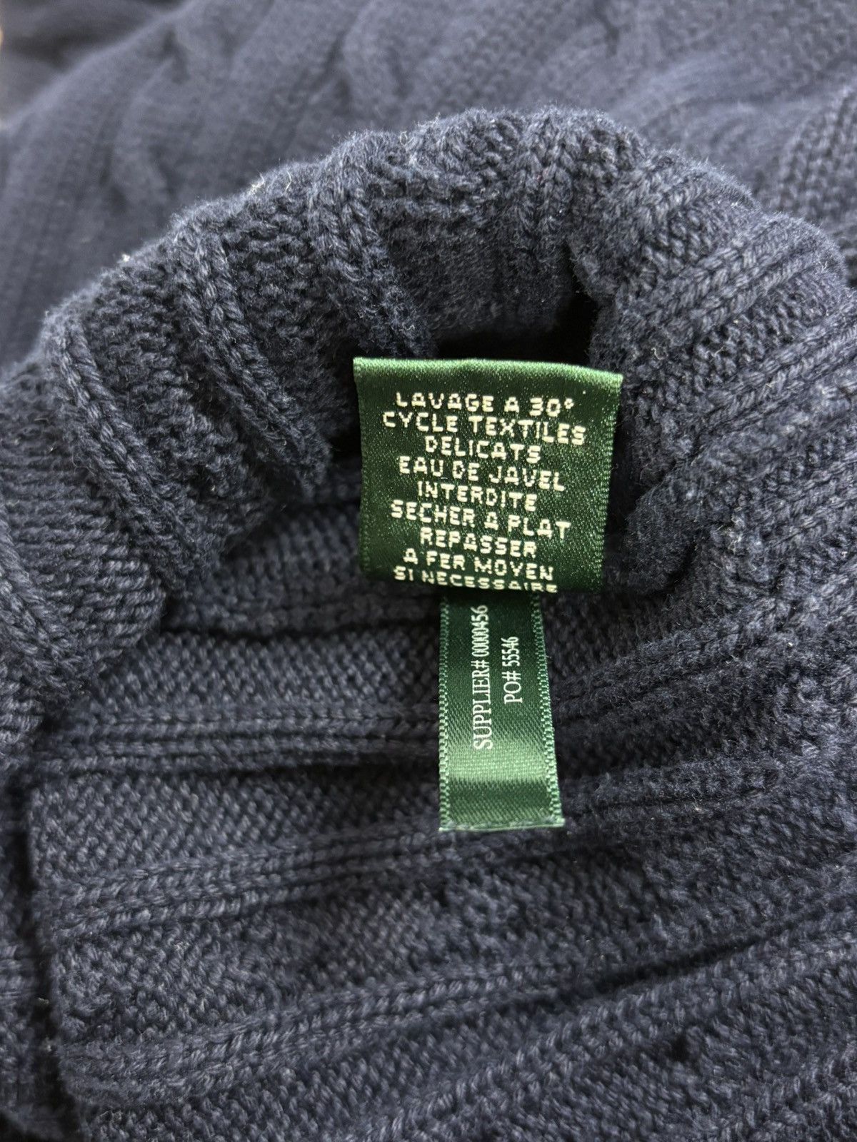 Polo Ralph Lauren Polo Ralph Lauren LRL Cable Knit Sweater In Navy Size S Size S / US 4 / IT 40 - 9 Thumbnail