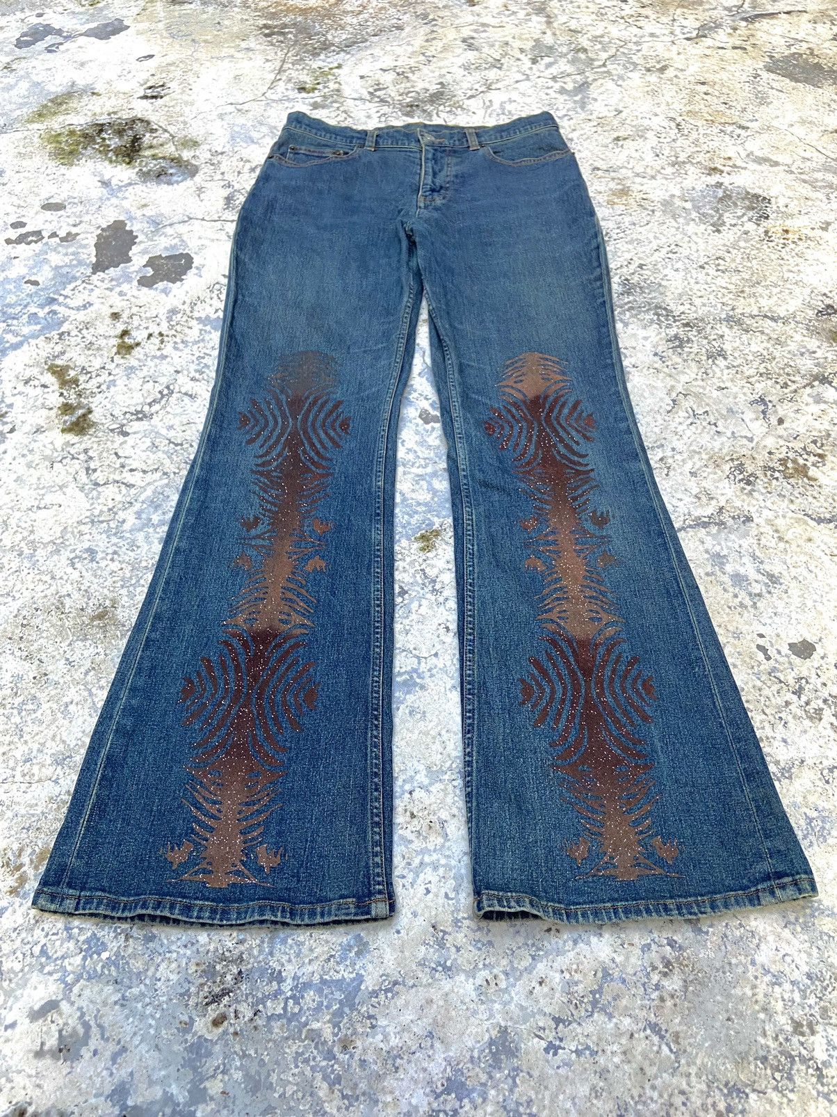 Hysteric Glamour × Japanese Brand × Le Grande Bleu (L.G.B.) Y2K japanese brand flare seditionaries denim pants Size 28" / US 6 / IT 42 - 2 Thumbnail