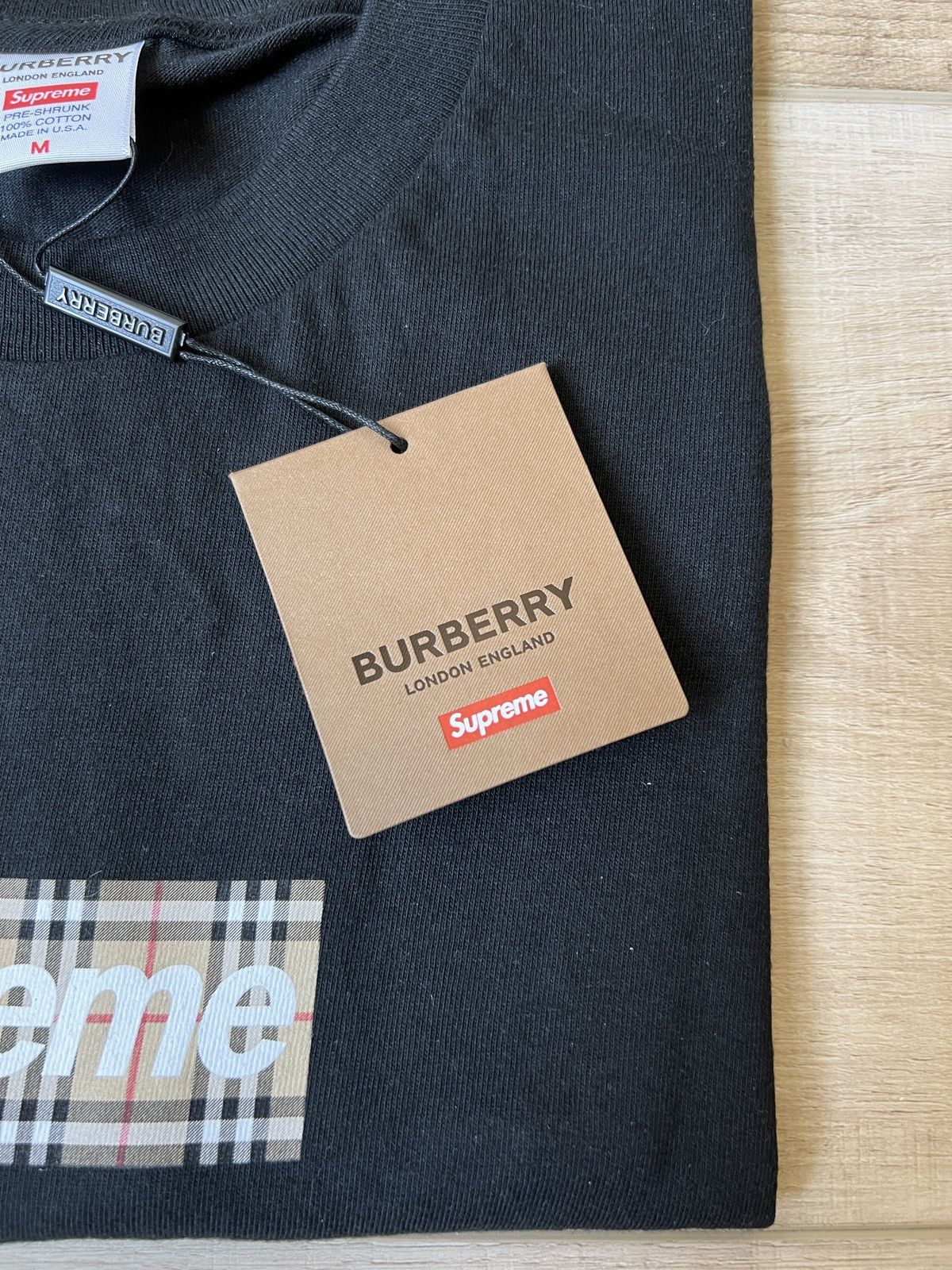 Burberry × Supreme Supreme Burberry Box Logo T Size US M / EU 48-50 / 2 - 6 Thumbnail