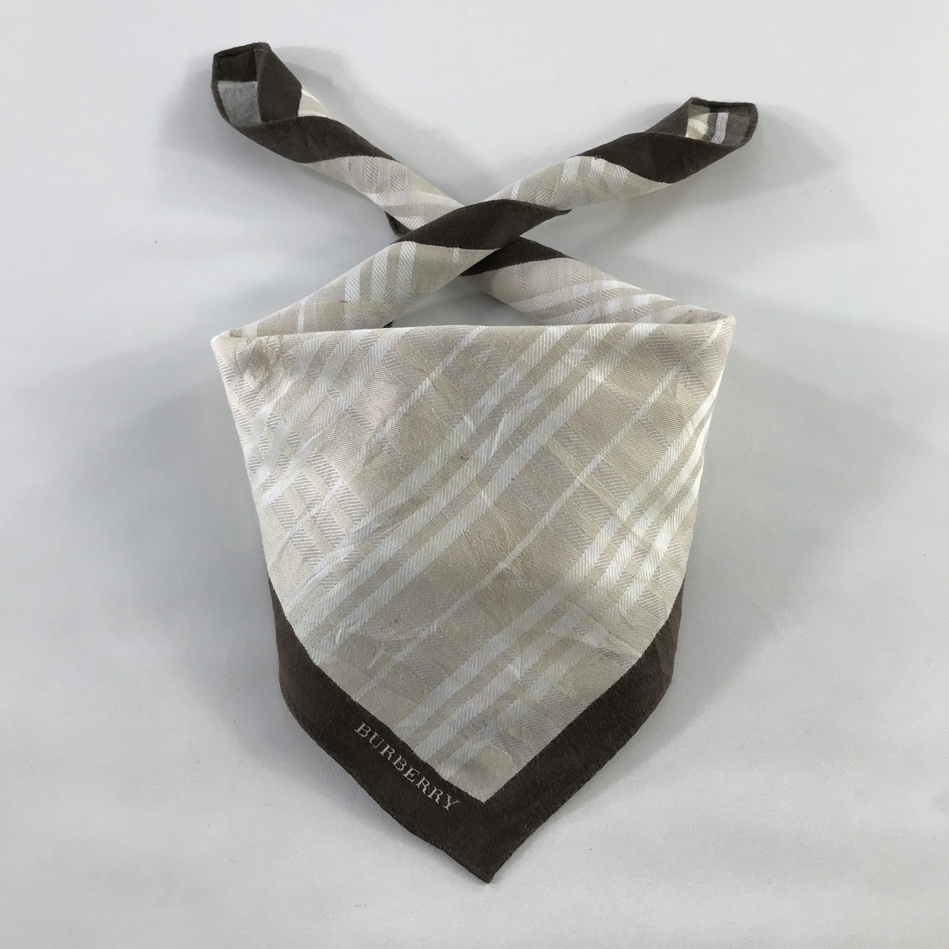 Burberry × Vintage Burberry Bandana / Handkerchief / Neckerchief - S1123 Size ONE SIZE - 3 Thumbnail