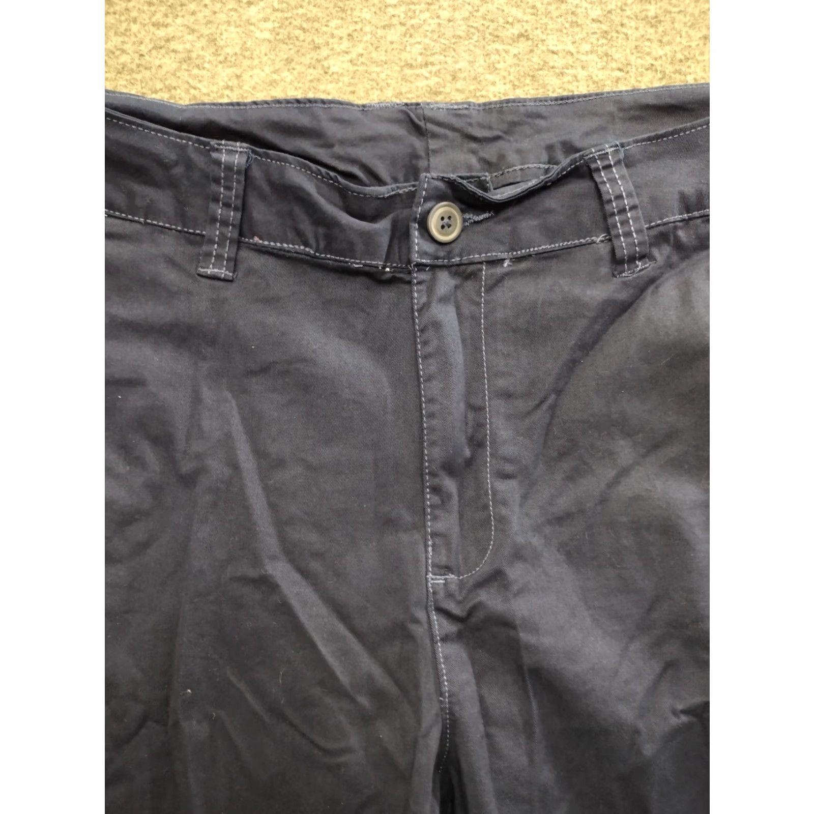 Vintage Kontoor Women’s Blue Chino Pants 18W - Cotton Blend, Flat Front, Straight Leg, Pockets, Stretch, Machine Washable - Plus Size Women Size 40" / US 18 - 3 Thumbnail