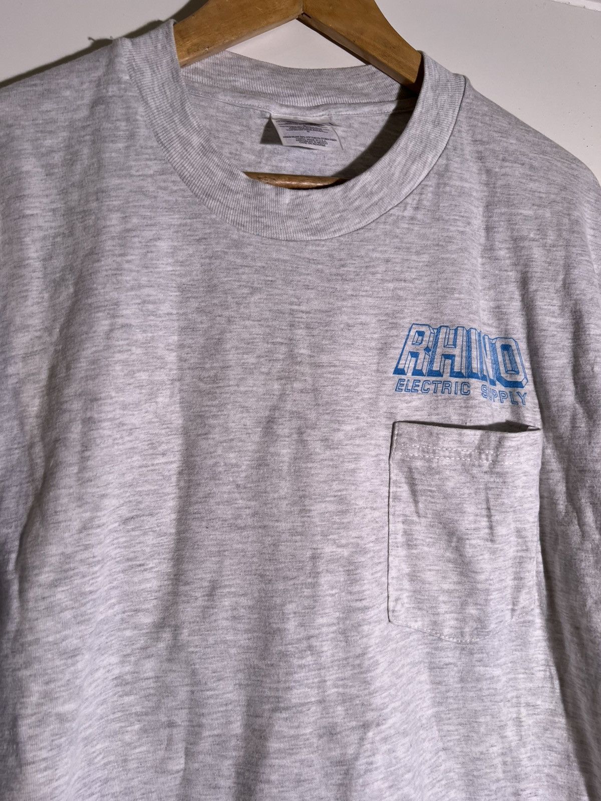 Vintage 90’s VTG Vintage Rhino Electric Supply Retro Streetwear Tee Size US L / EU 52-54 / 3 - 5 Thumbnail