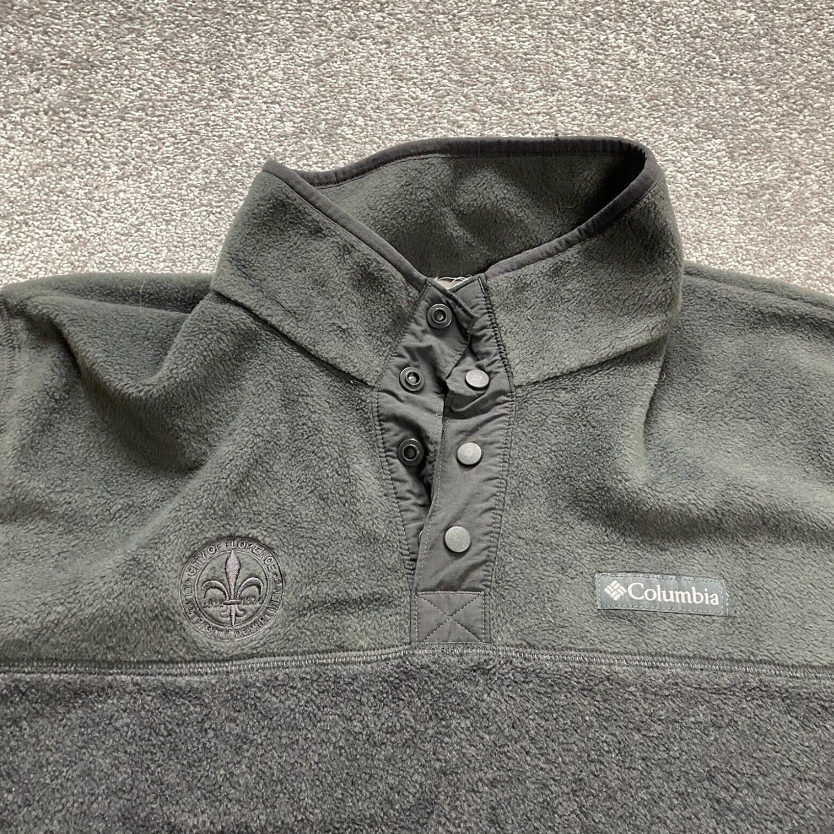 Vintage Columbia Fleece Jacket Mens 2XL Grey Snap Button Up High Neck Outdoor Hiking Jacket Size US XXL / EU 58 / 5 - 3 Thumbnail