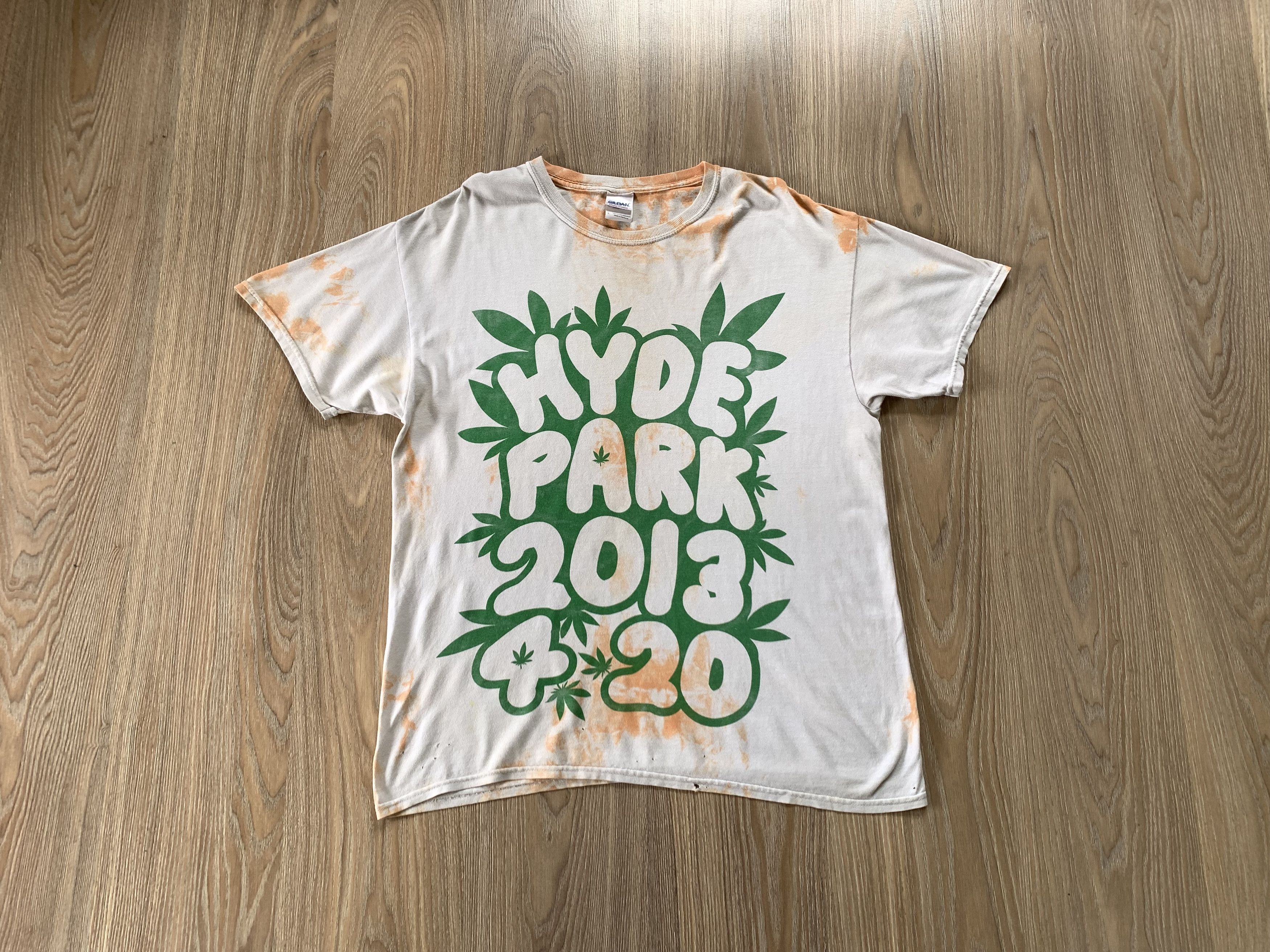 Gildan Gildan Vintage Hyde Park Weed 2013 4 20 Printed T-Shirt Size US L / EU 52-54 / 3 - 1 Thumbnail