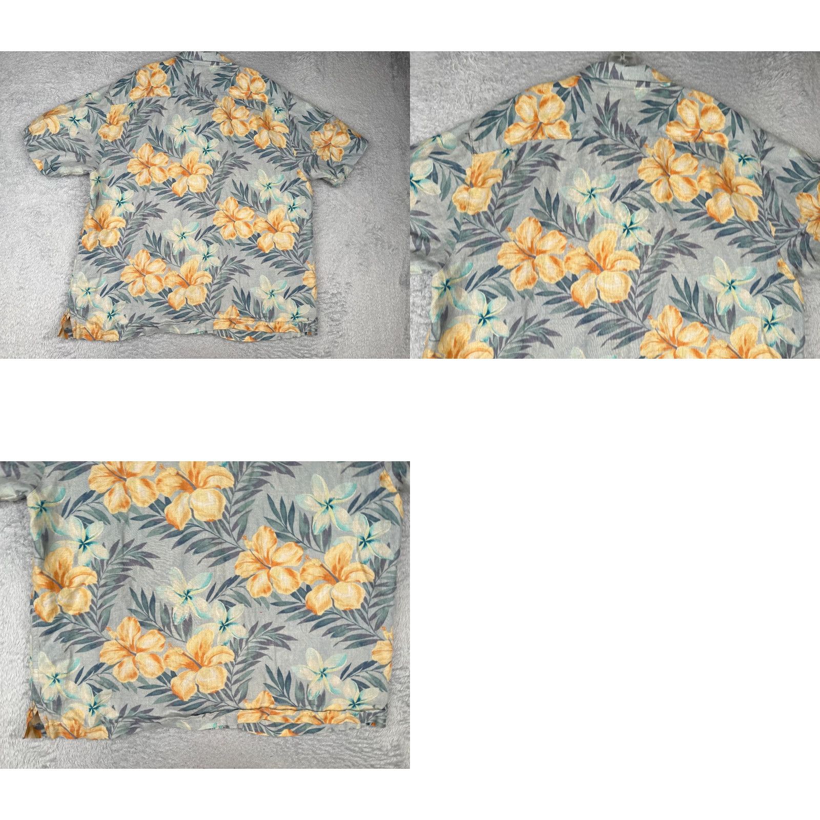 Tommy Bahama Tommy Bahama Shirt Men 2XL Blue Floral Linen Button-Up Hawaiian Aloha Beach Vacation Resort Shirt Mens Size US XXL / EU 58 / 5 - 9 Thumbnail