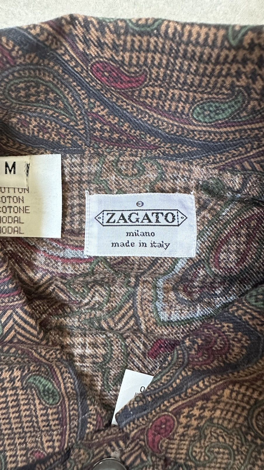 Japanese Brand VINTAGE ZAGATO MILANO PAISLEY SHIRT Size US M / EU 48-50 / 2 - 6 Thumbnail