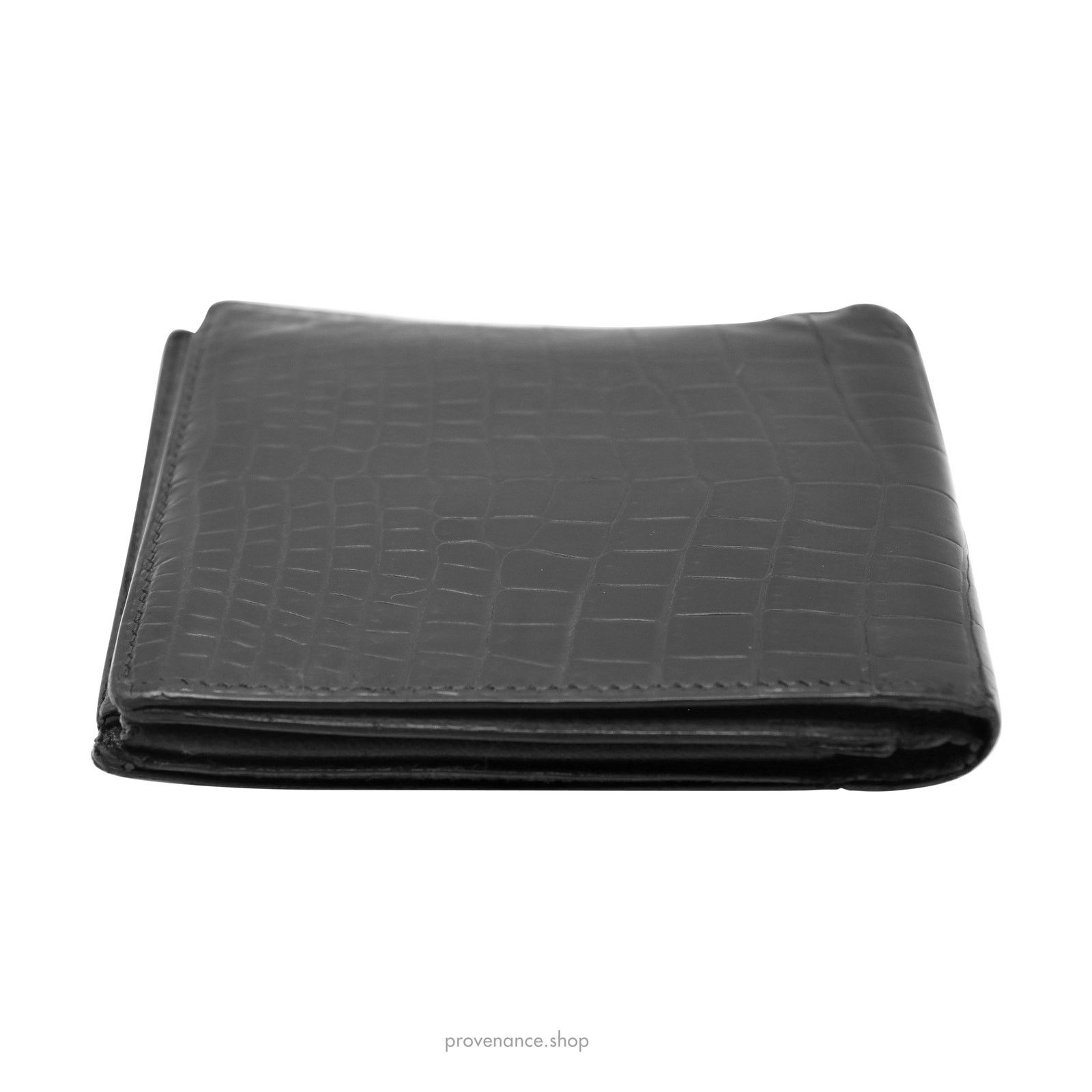 Hermes 🔴 Hermes MC2 Bifold Wallet - Black Crocodile Leather Size ONE SIZE - 12 Thumbnail