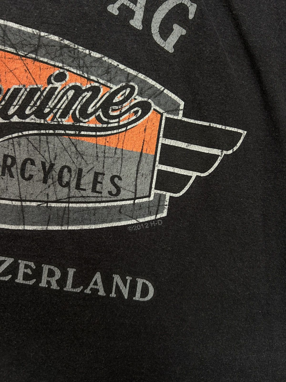 Band Tees × Harley Davidson × Vintage Vintage 2012 Harley Davidson Moto Senn AG Retro T-Shirt Size US XL / EU 56 / 4 - 12 Thumbnail