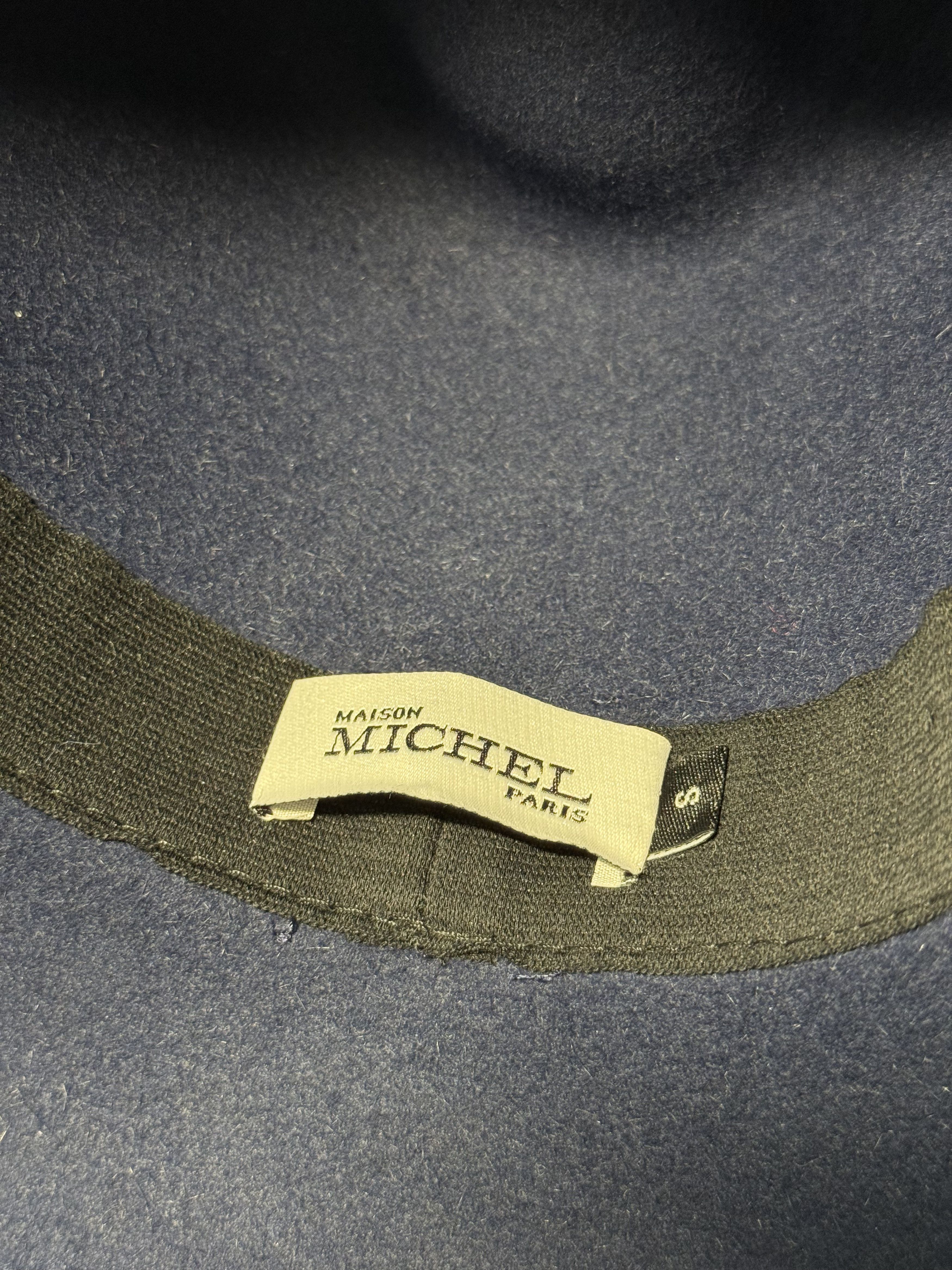 Maison Michel Maison Michel Paris Navy Ribbon Wool-Felt Hat Size Small Size ONE SIZE - 6 Thumbnail