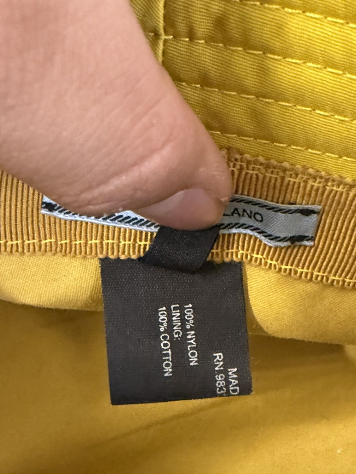 Prada Prada Nylon Bucket Hat Yellow Brand New Size Medium Size ONE SIZE - 12 Thumbnail