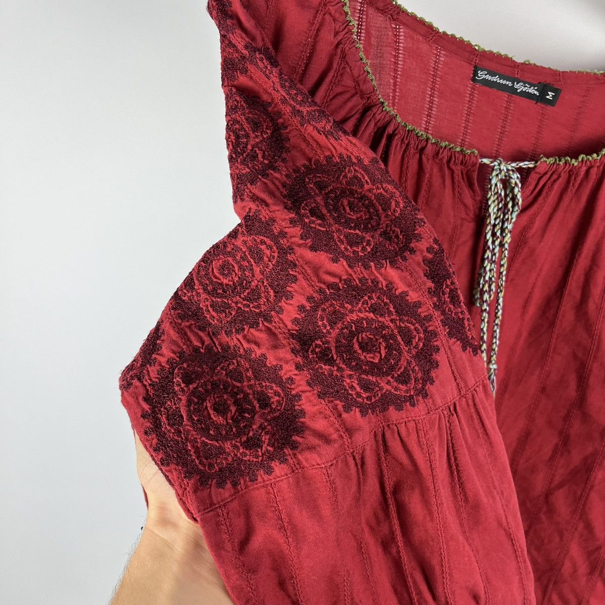 Gudrun Sjoden Gudrun Sjoden Floral Top Blouse Shirt Red Women’s Size M Size M / US 6-8 / IT 42-44 - 6 Thumbnail