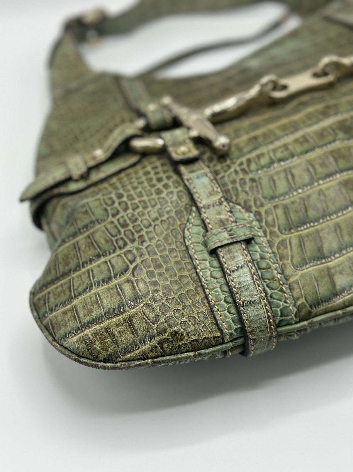 Gucci RARE Gucci 85th Anniversary Crocodile Horsebit Hobo bag Size ONE SIZE - 9 Thumbnail