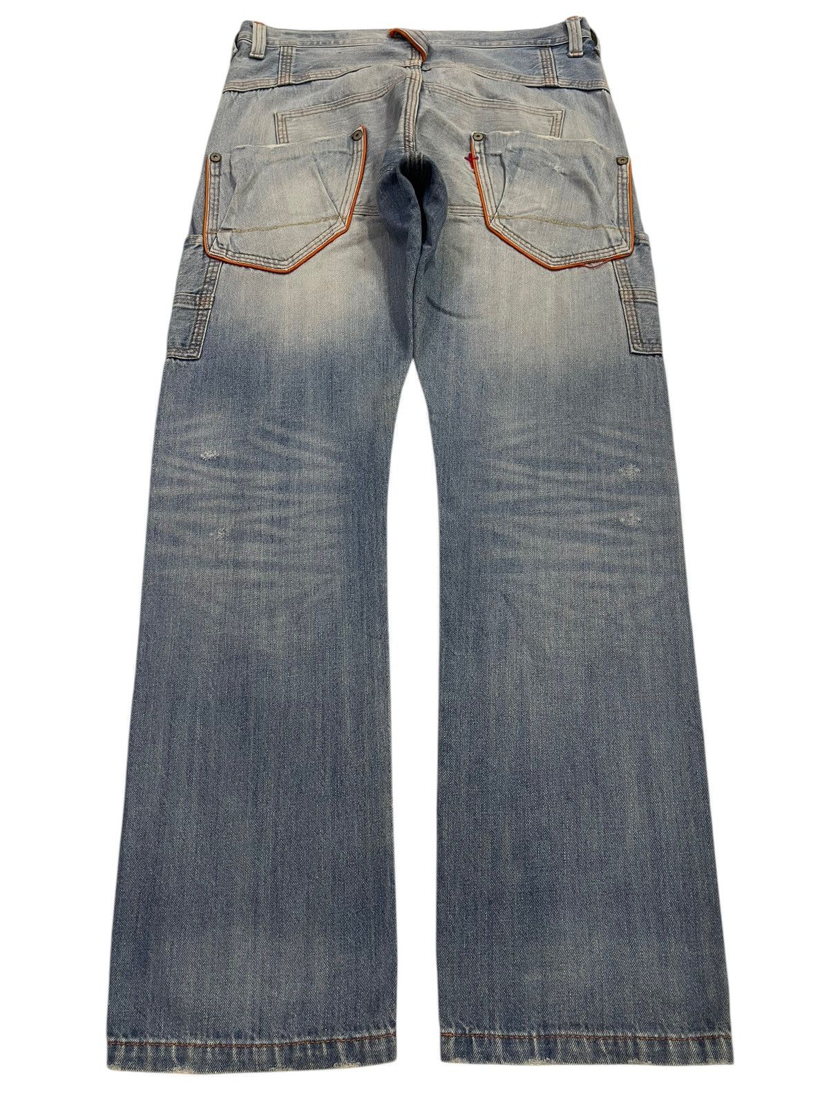 14th Addiction Vintage Japanese Brand Genoese Faded Wash Style Loose Jeans Size US 32 / EU 48 - 2 Thumbnail