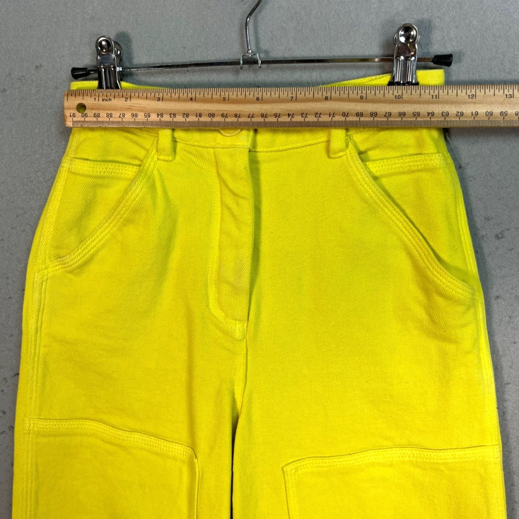Vintage VINTAGE Wilfred Le Fou Yellow High-Waisted Straight-Leg Double Knee Pants 00 Womens Size 24" / US 00 / IT 34 - 5 Thumbnail