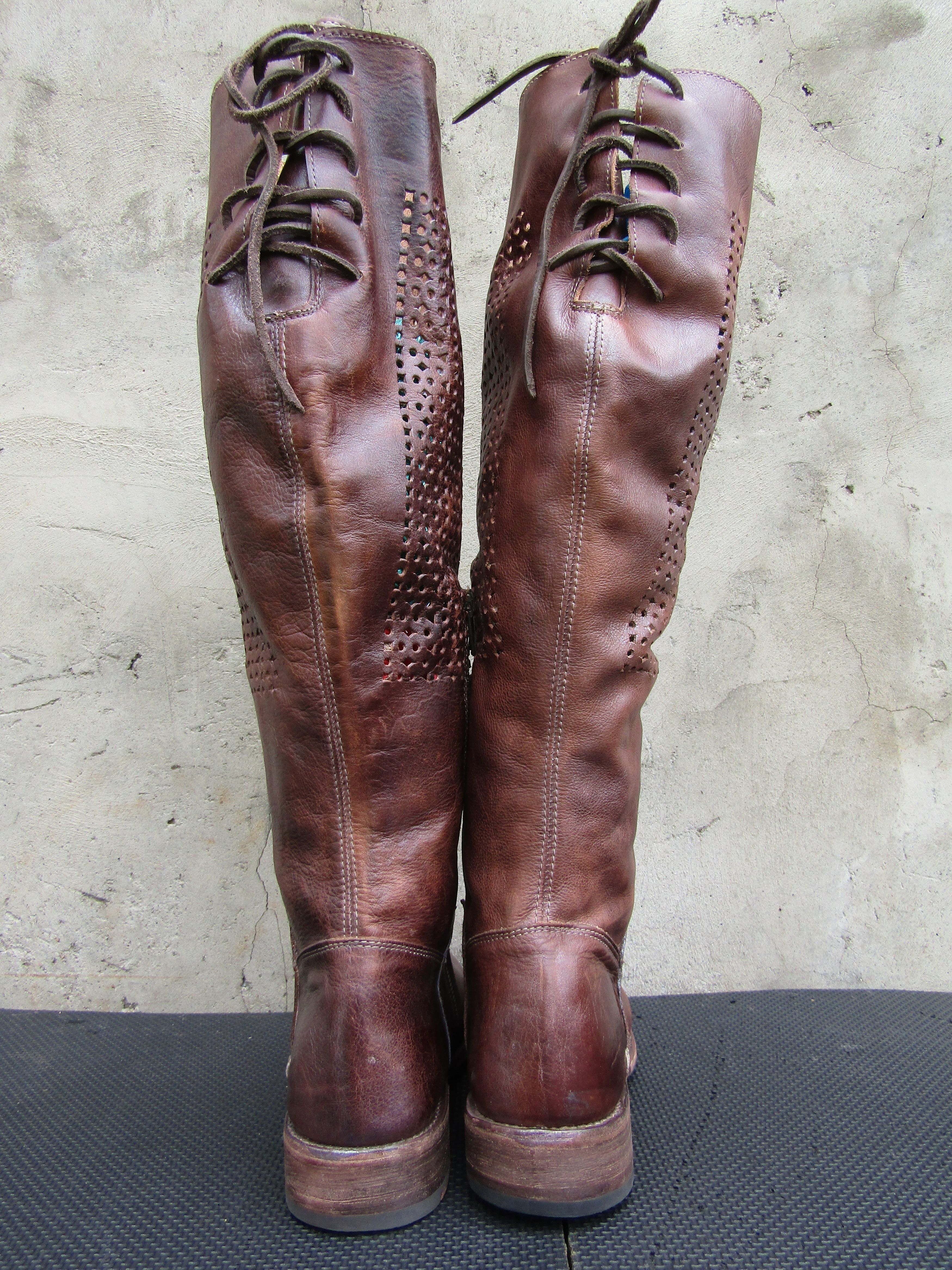 Bed Stu BED STU Cambridge Perforated Tall Leather Moto Biker Tall Size US 10 / IT 40 - 9 Thumbnail