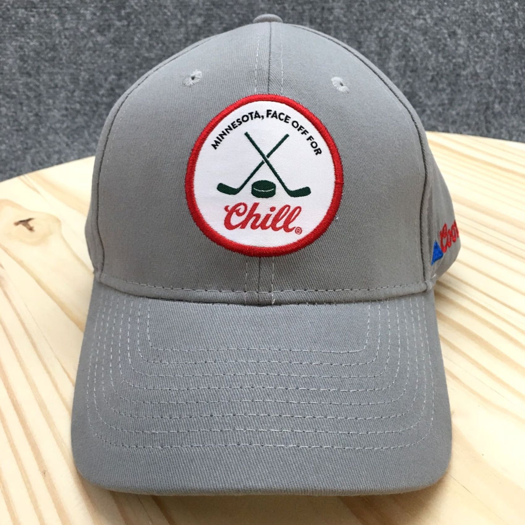Logo 7 Coors Light Minnesota Baseball Cap Mens Gray OS Adjustable Embroidered Logo Size ONE SIZE - 2 Thumbnail
