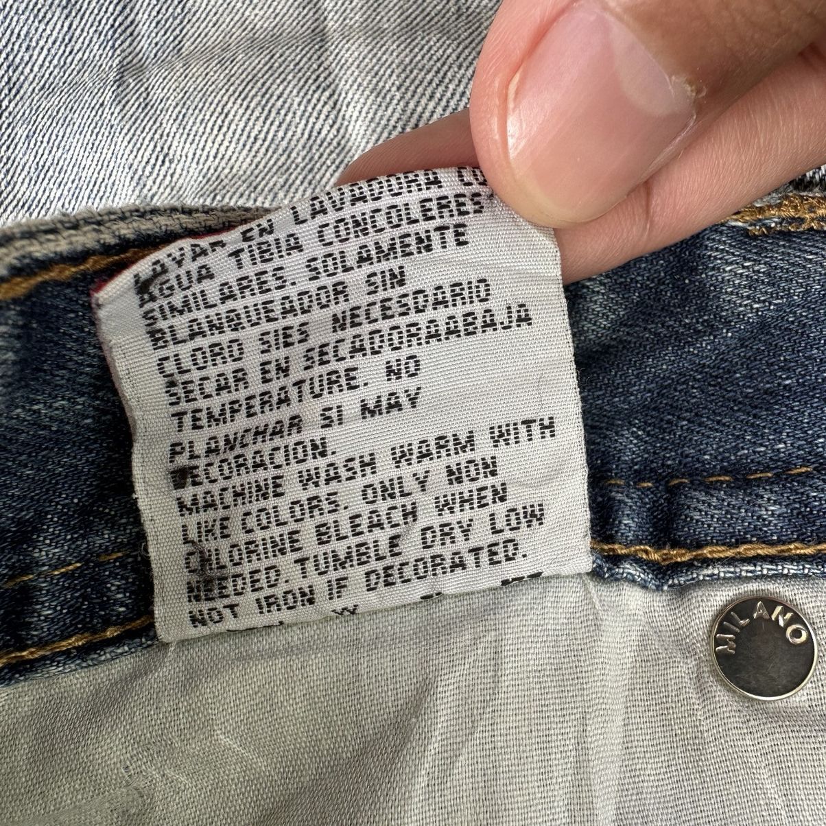 GAS Vintage Milano GAS Jean Faded Distress Denim Pant W34 Size US 34 / EU 50 - 7 Thumbnail