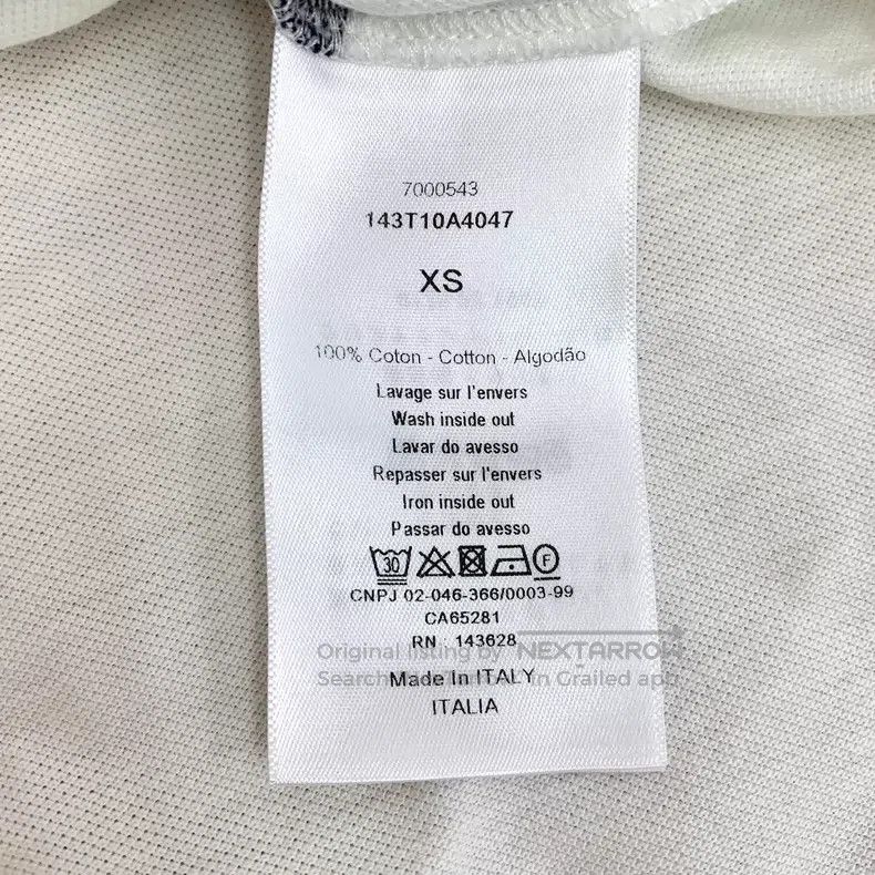 Dior Dior White logo letter Polo collar cotton short-sleeved T- Size XS / US 0-2 / IT 36-38 - 7 Thumbnail