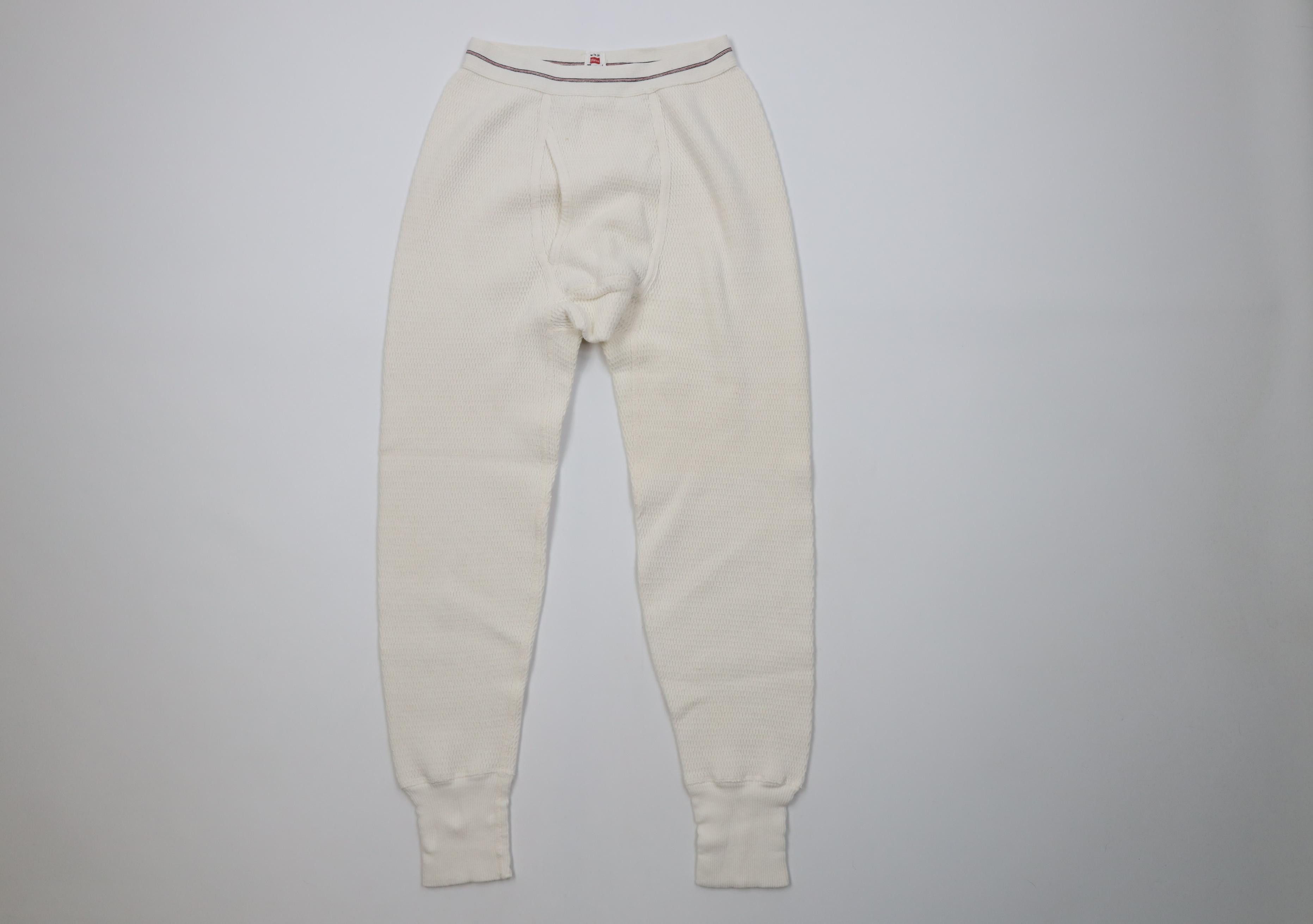 Hanes Vintage 60s Hanes Thermal Knit Joggers Pants Base Layer USA Size US 34 / EU 50 - 1 Thumbnail