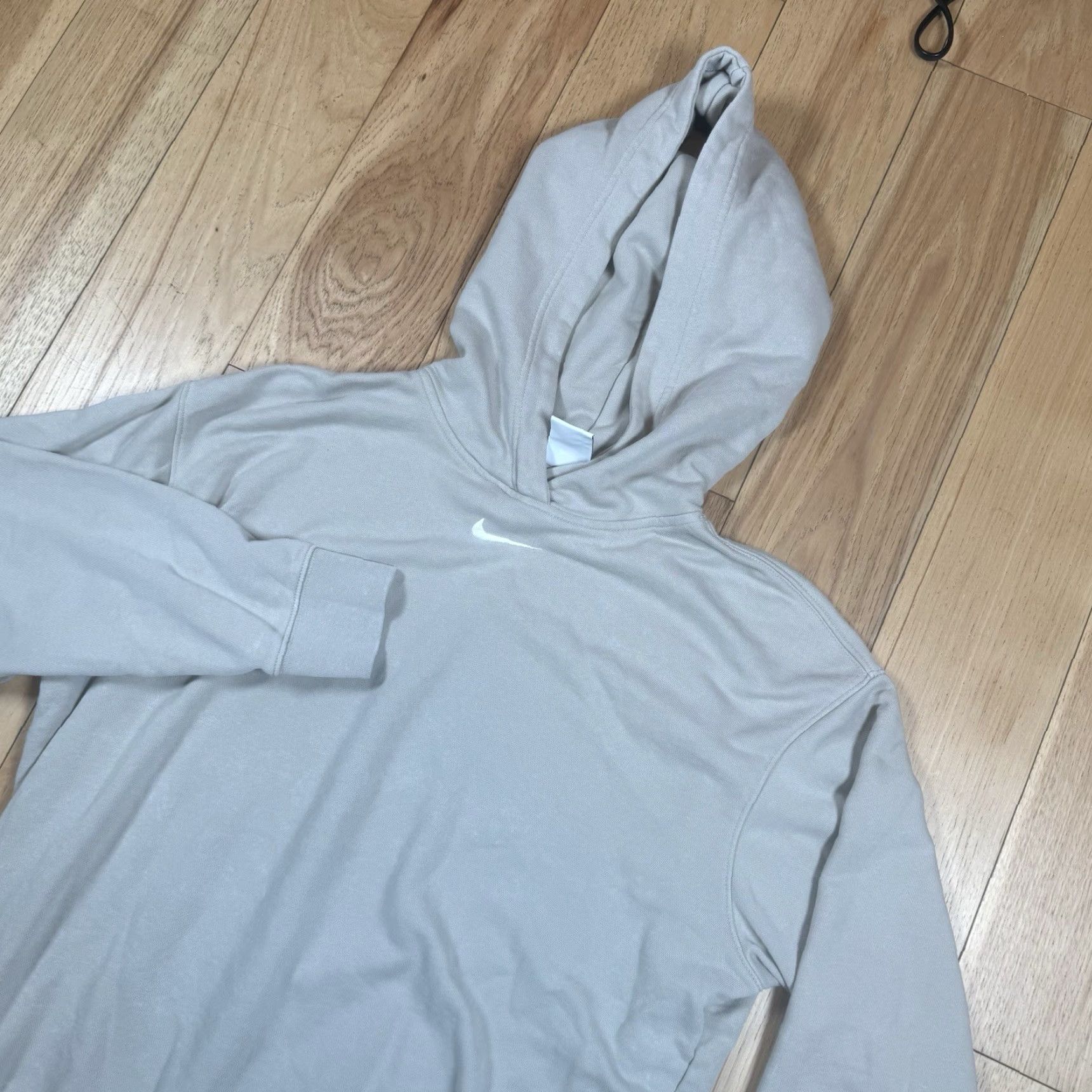 Nike VINTAGE Nike Hoodie Center Swoosh Mens Small Beige Cream Pullover Size US S / EU 44-46 / 1 - 2 Thumbnail