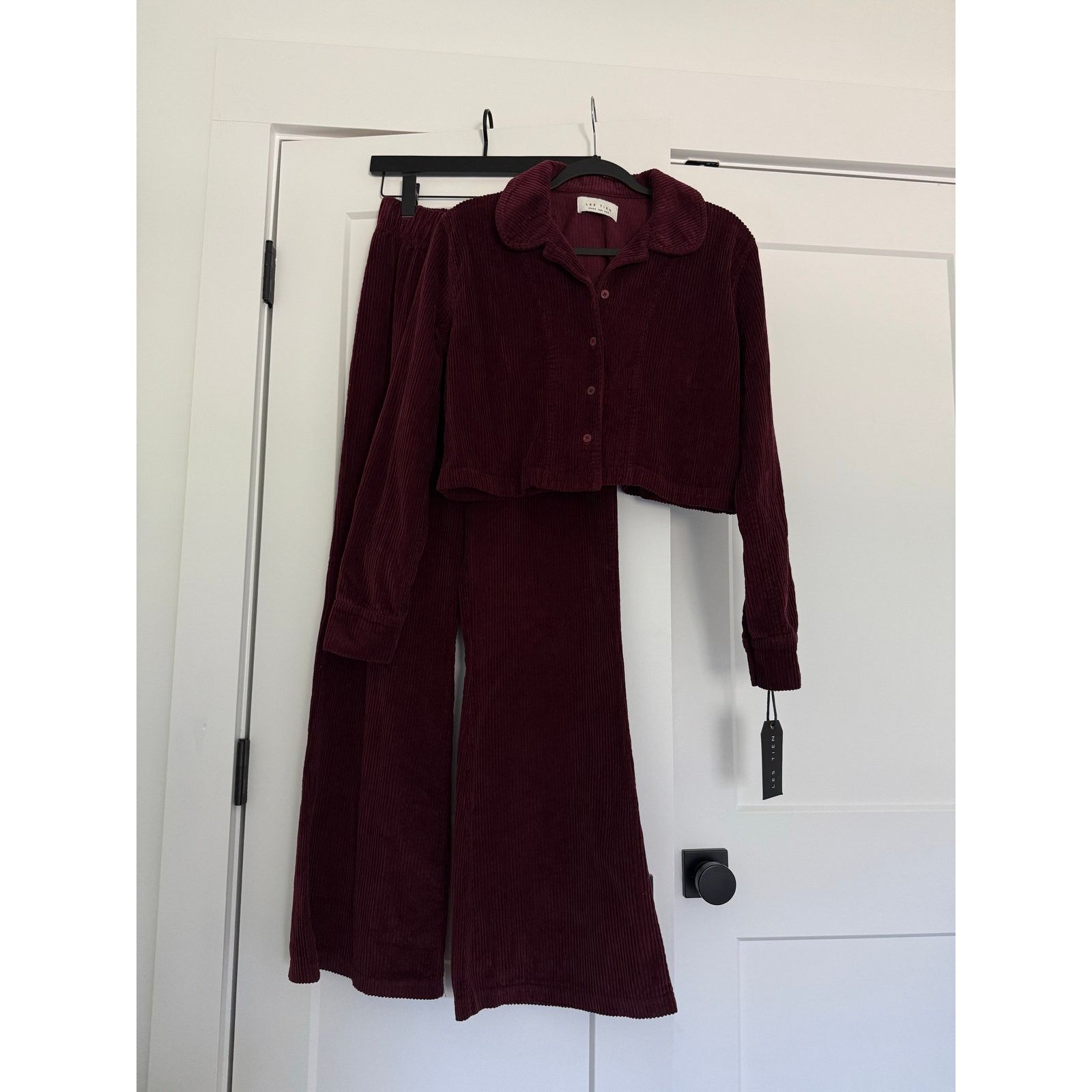 Les Tien $275 New Les Tien Pull Om Corduroy Flares - Bordeaux - Small Size 27" / US 4 / IT 40 - 6 Thumbnail