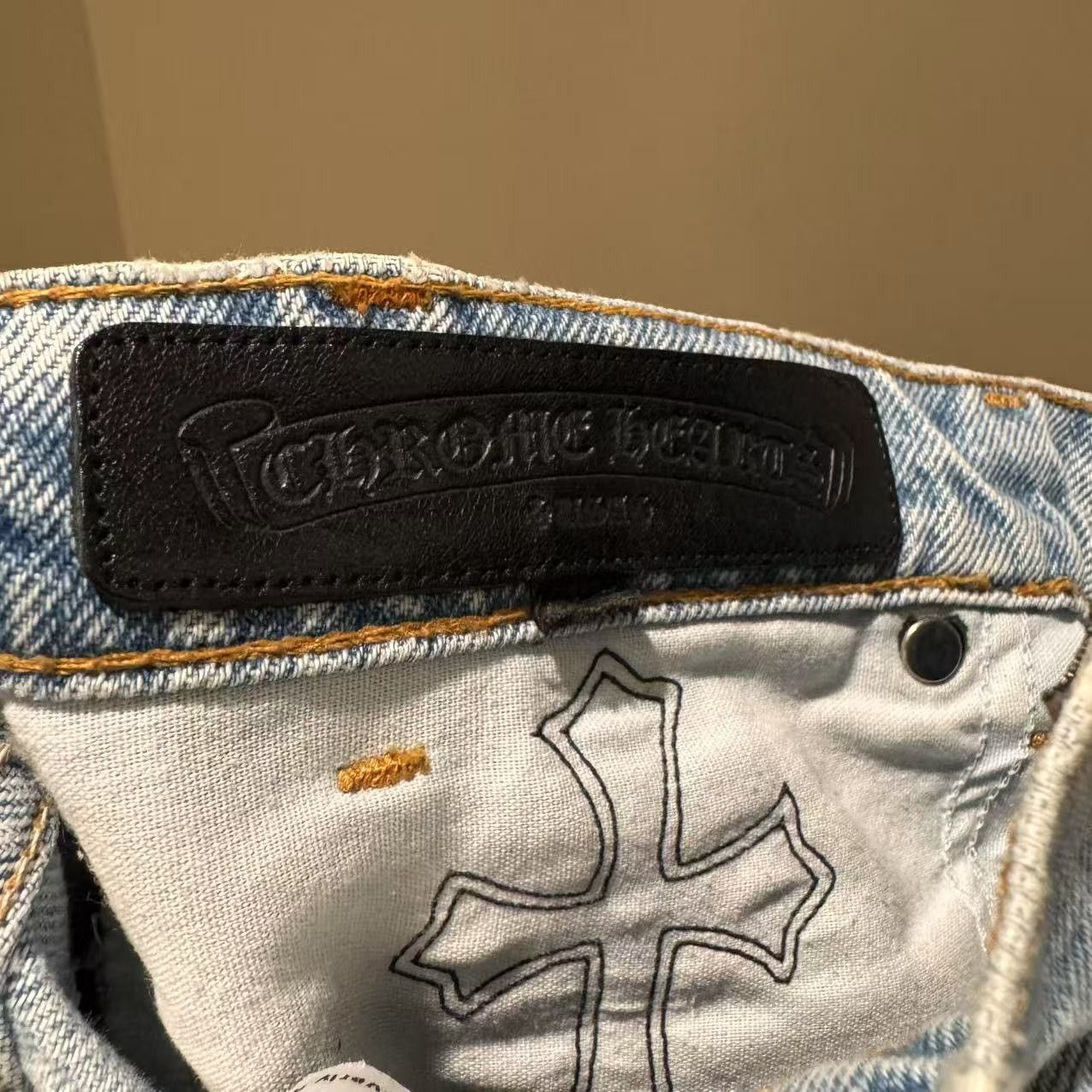 Chrome Hearts × Gallery Dept. Chrome hearts x Gallery dept 1 of 1 custom denim flare sz 34 Size US 34 / EU 50 - 7 Thumbnail