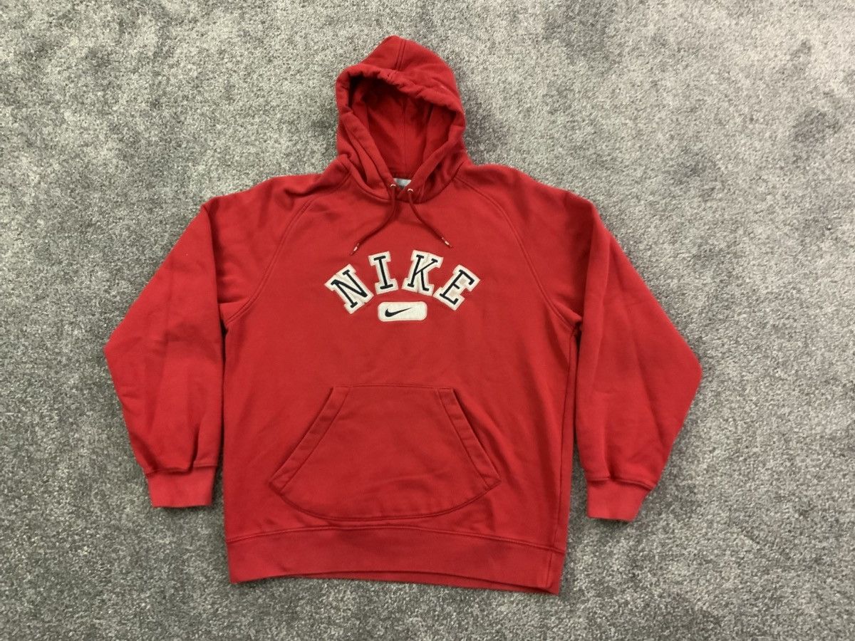 Nike Vintage Y2K Nike Big Logo Swoosh Red Hoodie Size Large Size US L / EU 52-54 / 3 - 1 Thumbnail