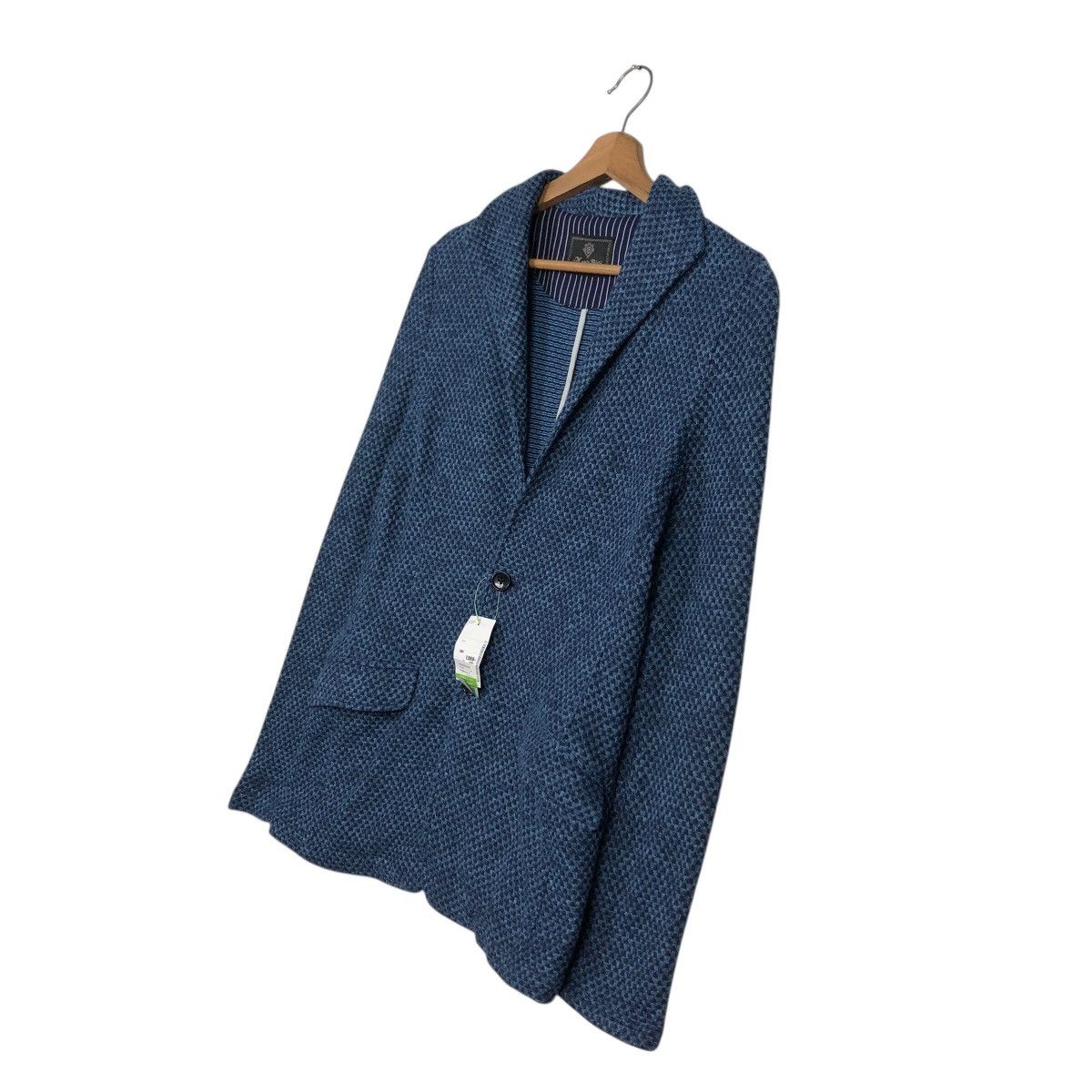 Japanese Brand Men’s Bigi Japan Knit Jacket – Textured Navy Size US M / EU 48-50 / 2 - 3 Thumbnail