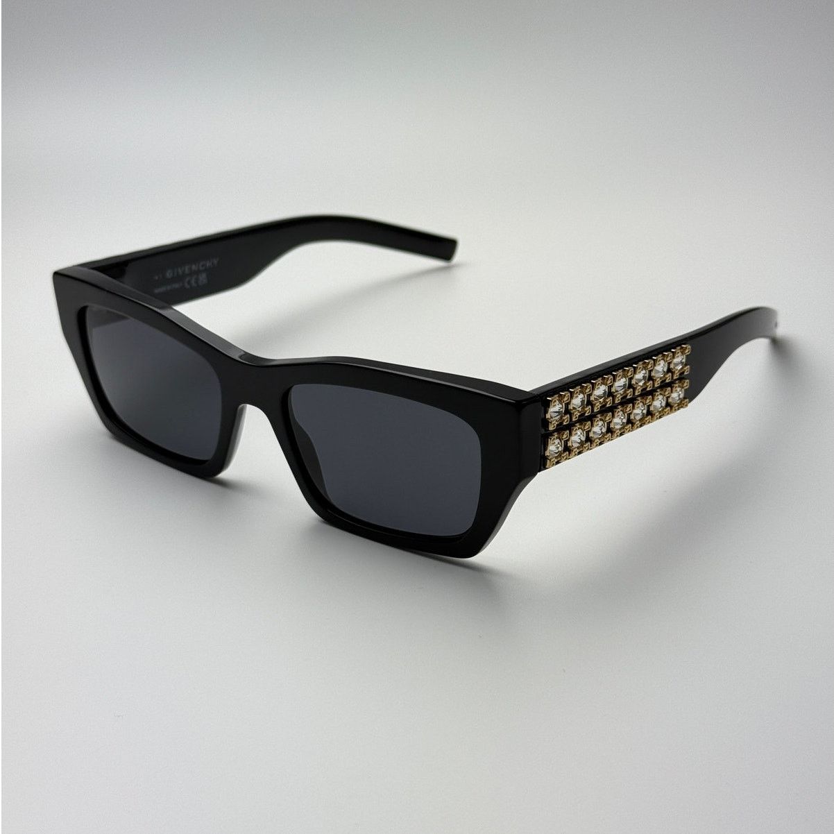 Givenchy Givenchy Sunglasses GV40077I 01A Shiny Black and Studs/Grey Size ONE SIZE - 2 Thumbnail