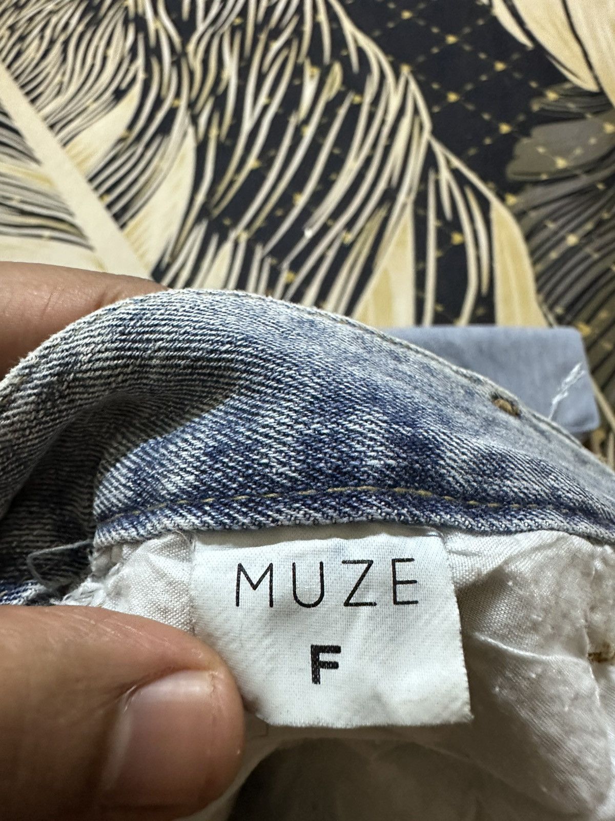 JNCO Vintage MUZE Baggy Faded Grunge Distressed Denim Size US 35 - 6 Thumbnail